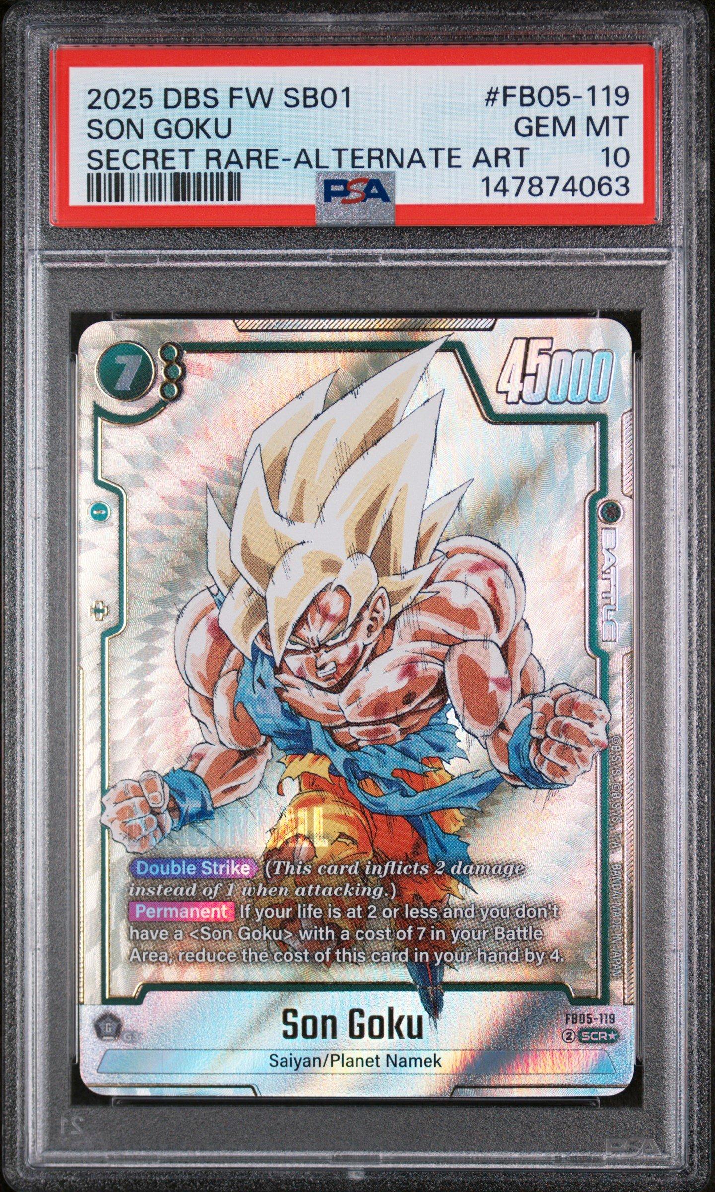 2025 Dragon Ball Super Card Game Fusion World Manga Booster 01 Fb05-119 Son  Goku Secret Rare-alternate Art PSA 10 Graded Card | GameStop
