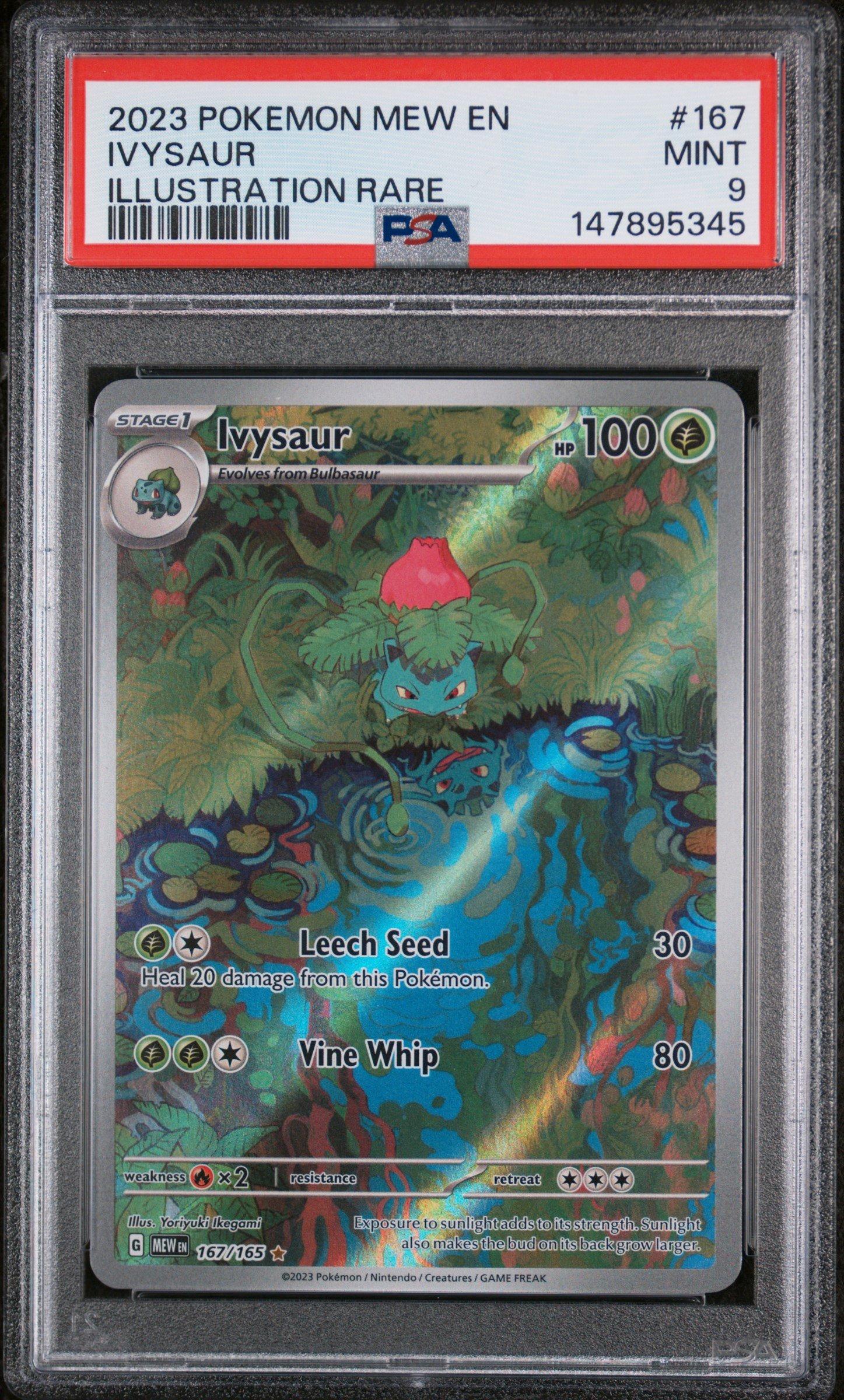 165 167 pokemon card Ivysaur (167/165)  PokeGuard Preserved in a tamper Used Pokmon Card Ivysaur AR