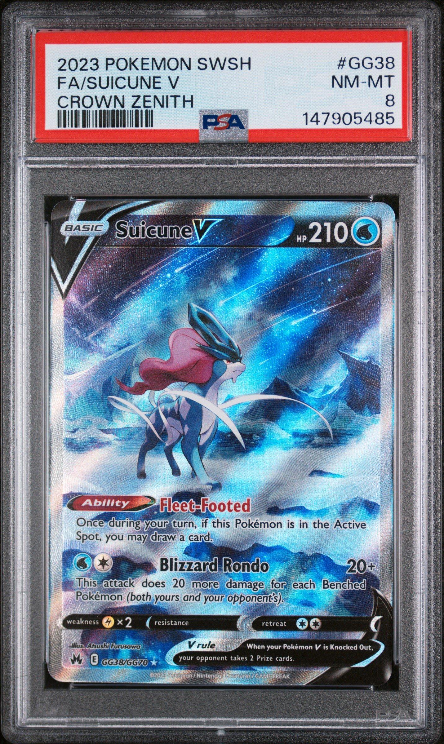 ポケモンカード PSAグレード付きセット 2023 Pokemon Sword And Shield Crown Zenith Gg38 Full Art/suicune V