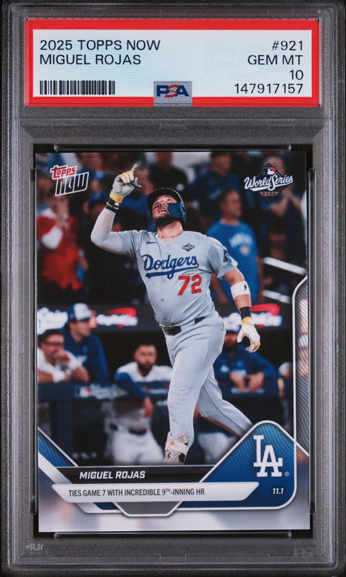 2025 Topps Now 921 Miguel Rojas PSA 10
