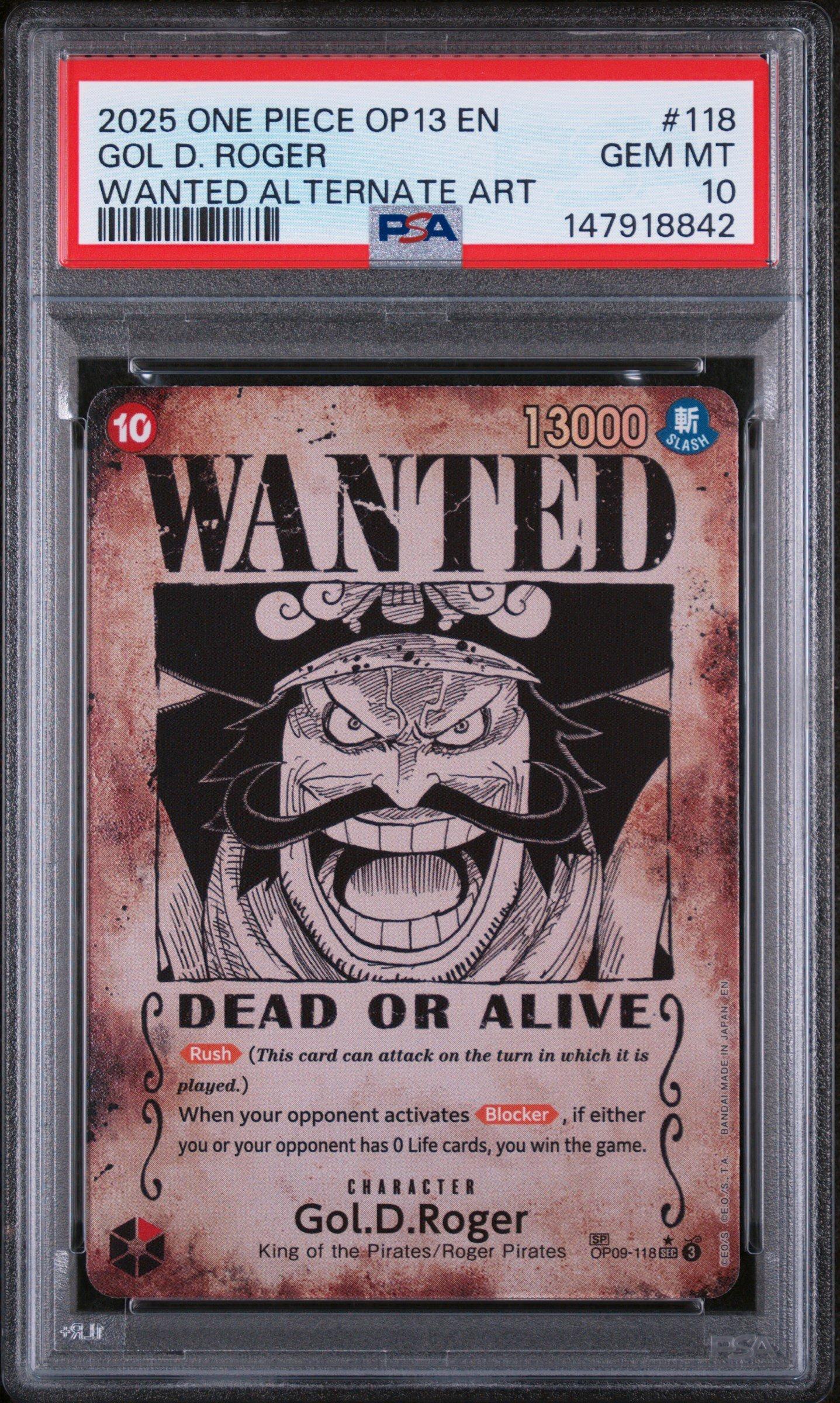 2025 One Piece Op13-carrying On His Will 118 Gol D. Roger Wanted