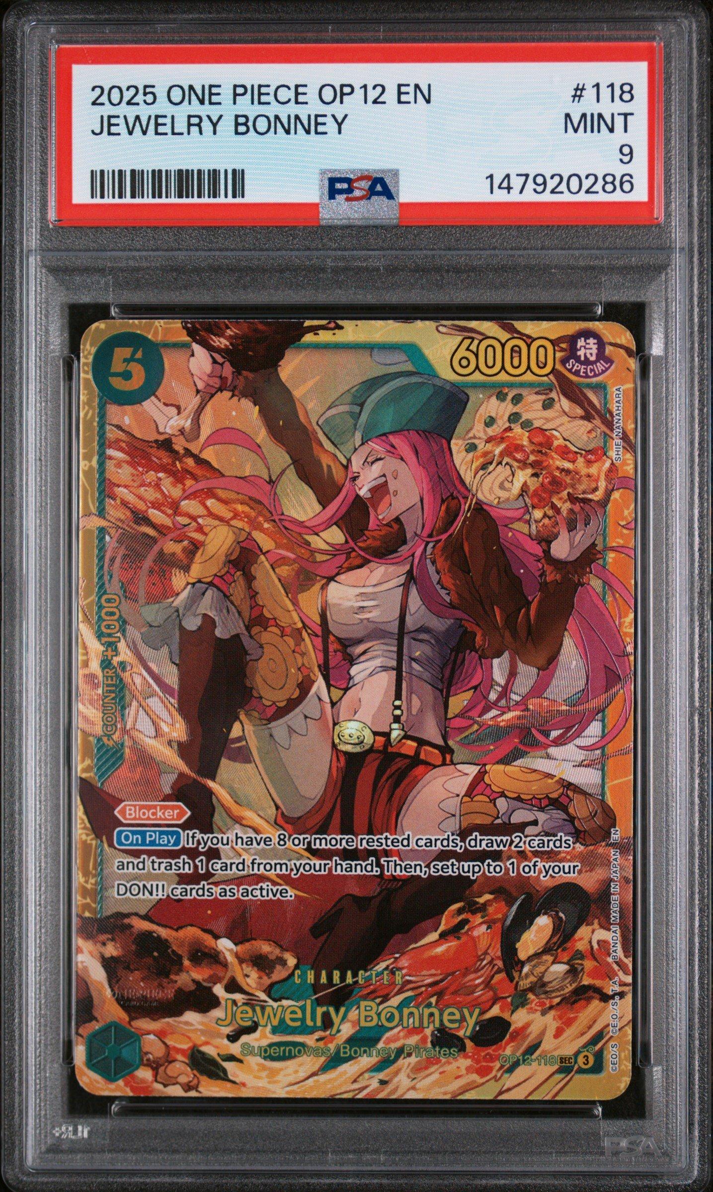 2025 One Piece Op12-legacy Of The Master 118 Jewelry Bonney PSA 9 ...