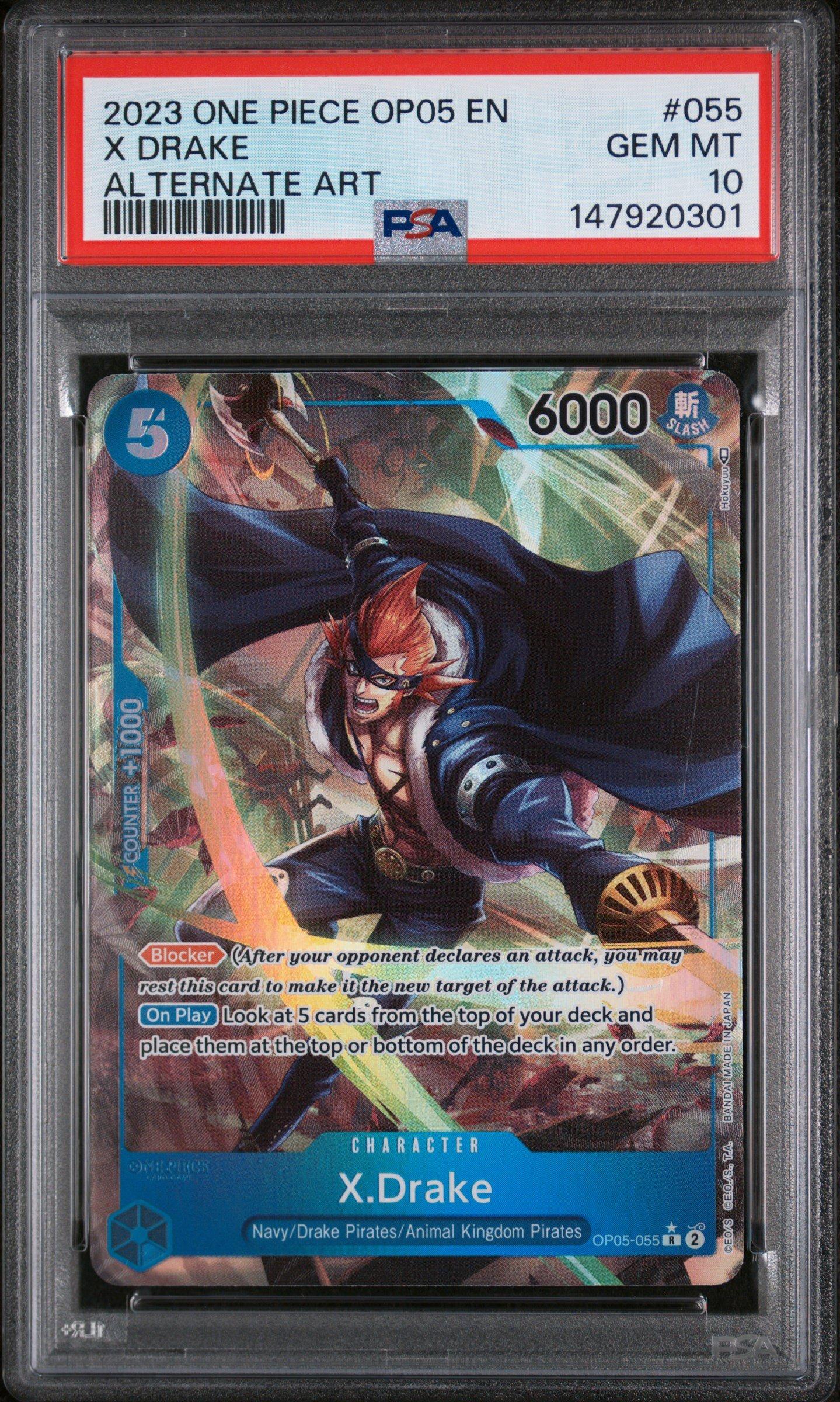 ドレイク psa10 2023 One Piece Op05-awakening Of The New Era 055 X Drake Alternate
