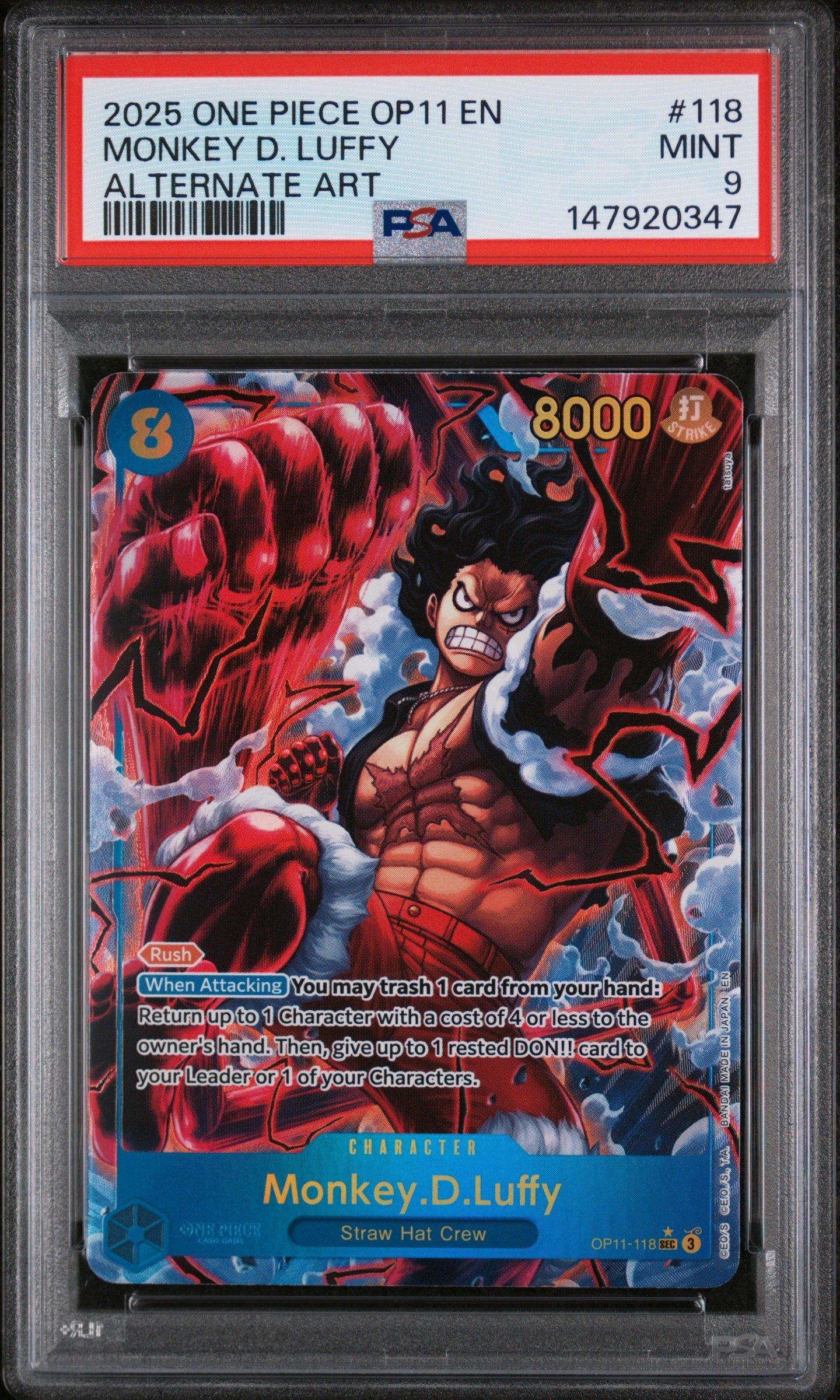 2025 One Piece Op11-a Fist Of Divine Speed 118 Monkey D. Luffy