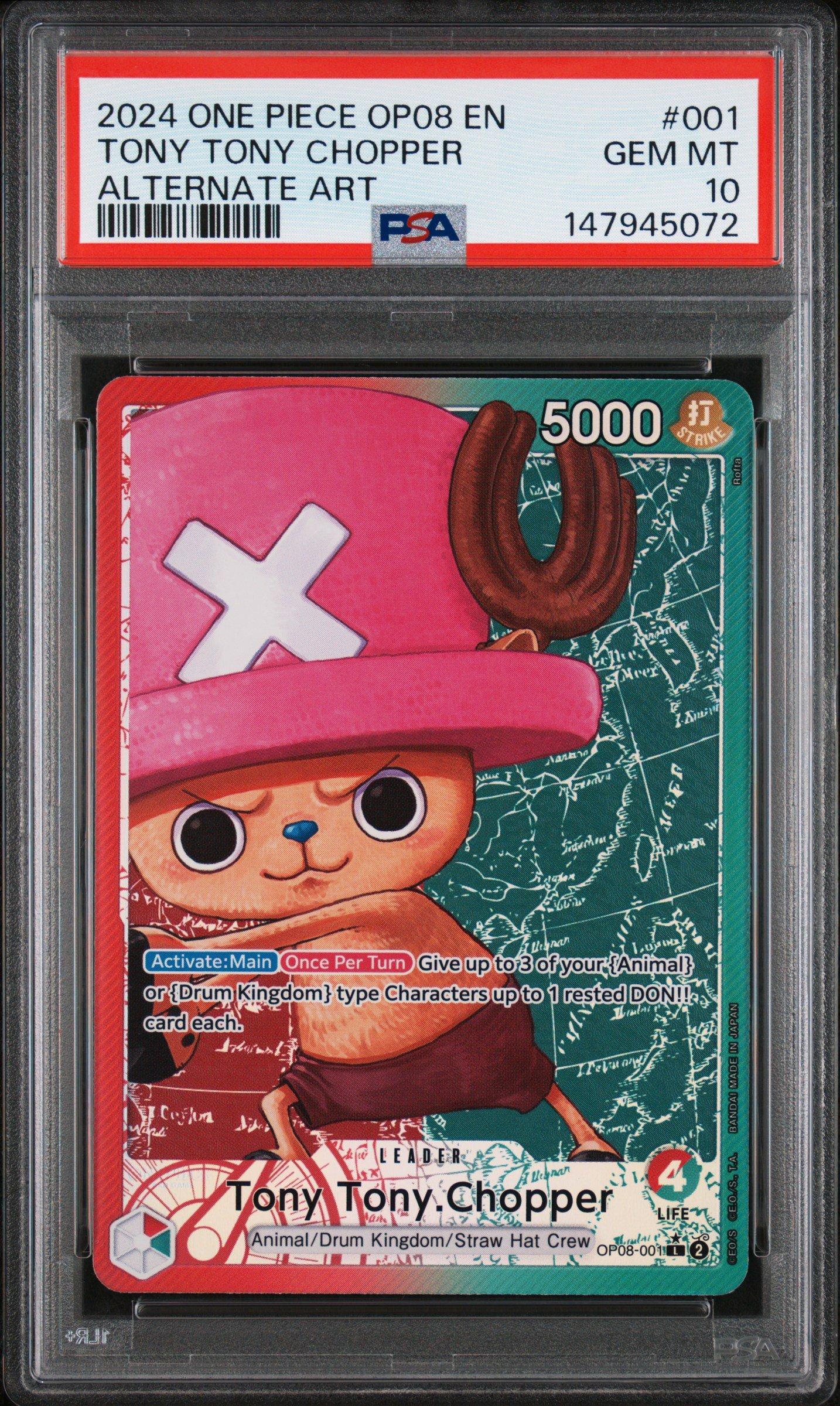 トニートニー・チョッパー OP08-001 PSA10 2024 One Piece Op08-two Legends 001 Tony Tony Chopper Alternate
