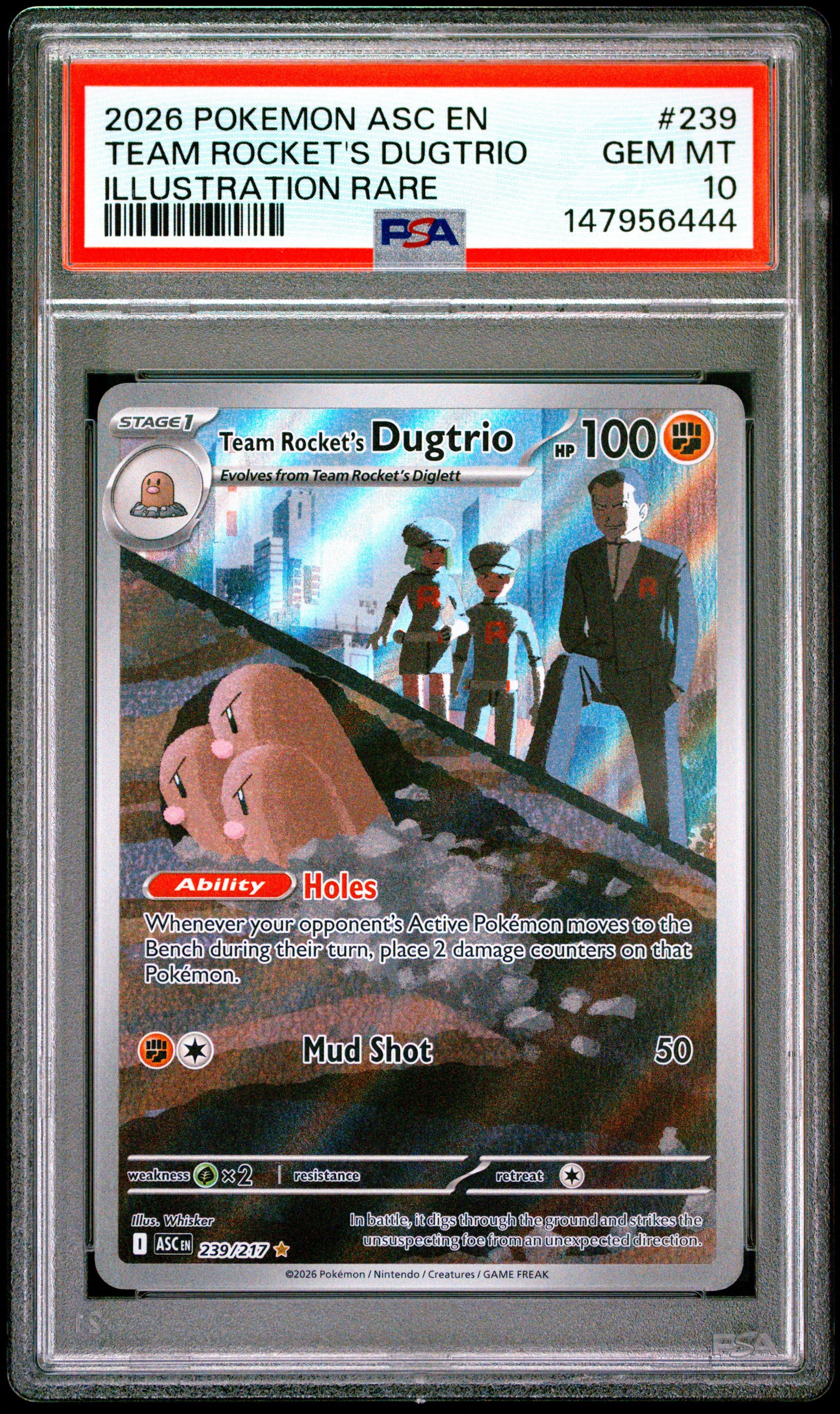 Team Rocket's Dugtrio 239 PSA 10