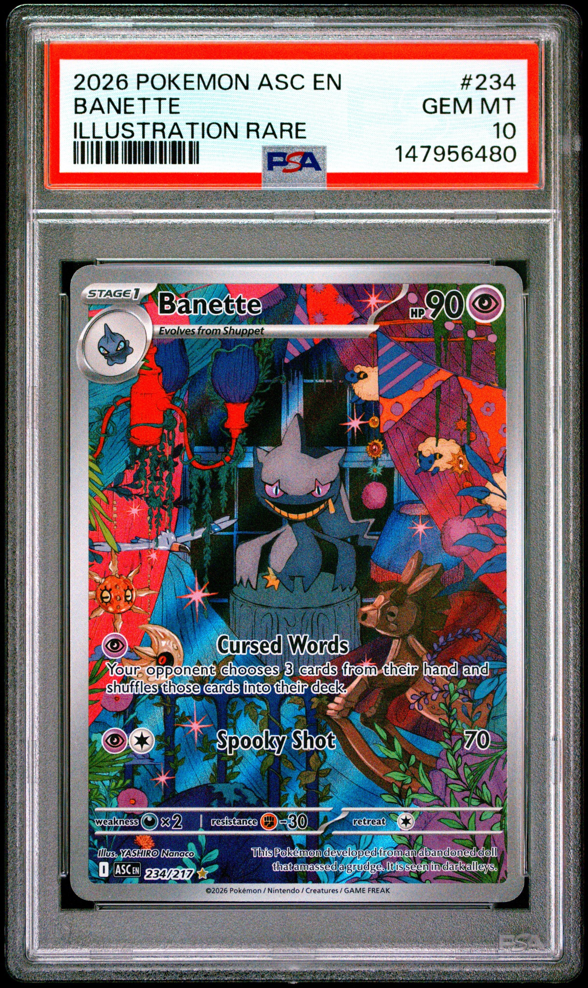 2026 Pokemon Asc En-ascended Heroes 234 Banette Illustration Rare