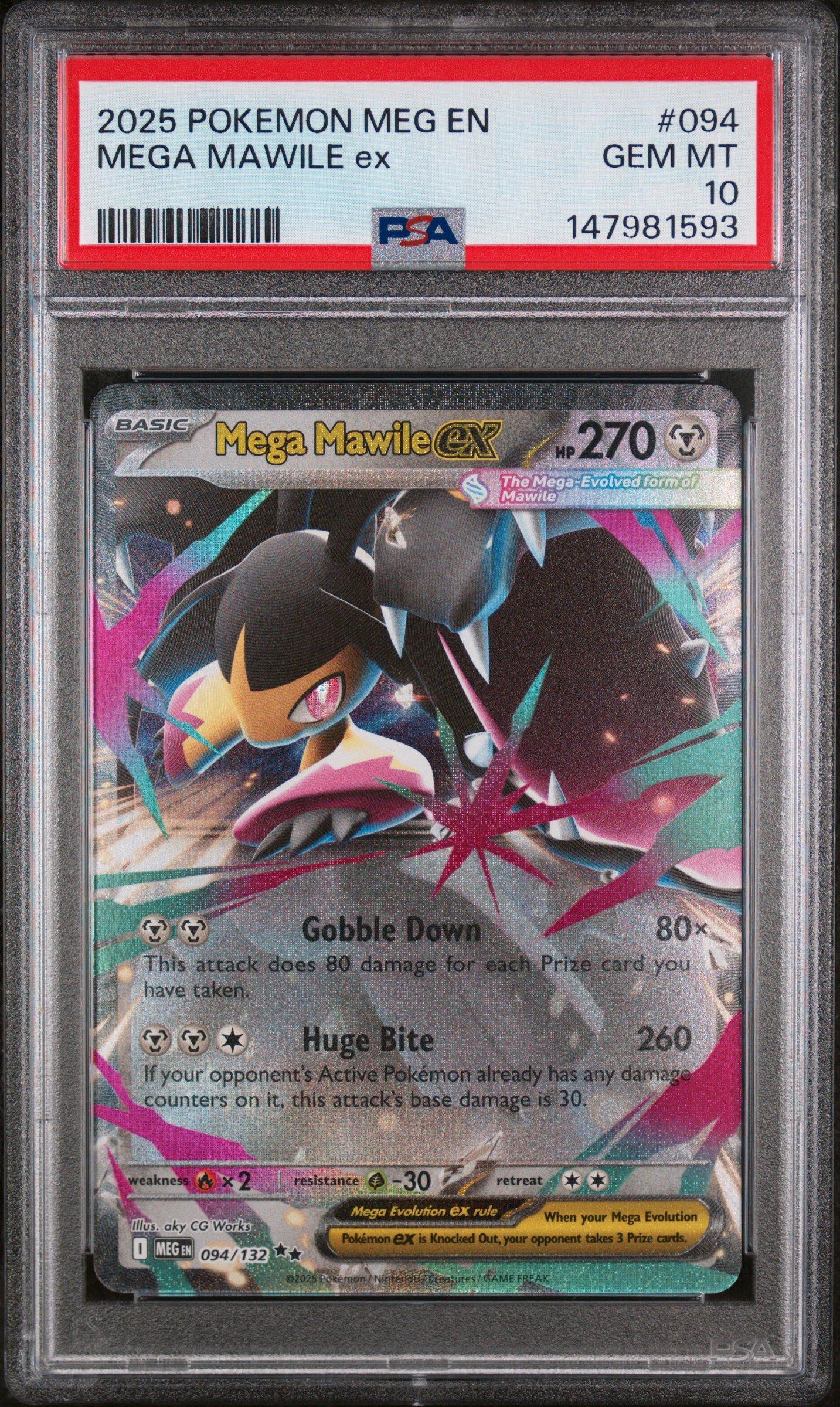 2025 Pokemon Meg En-mega Evolution 094 Mega Mawile Ex PSA 10