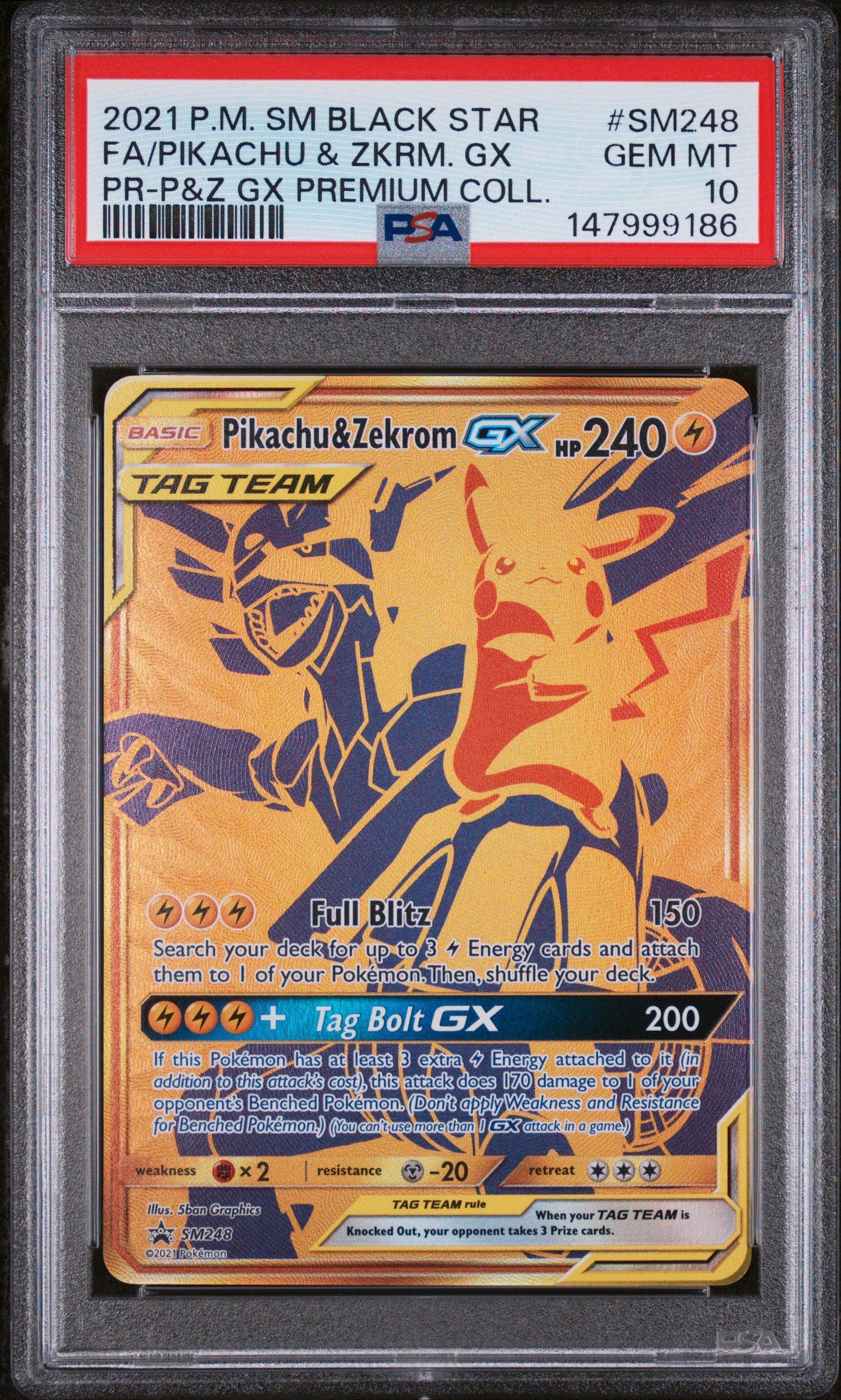 2021 Pokemon Sm Black Star Promo Sm248 Full Art/pikachu & Zekrom