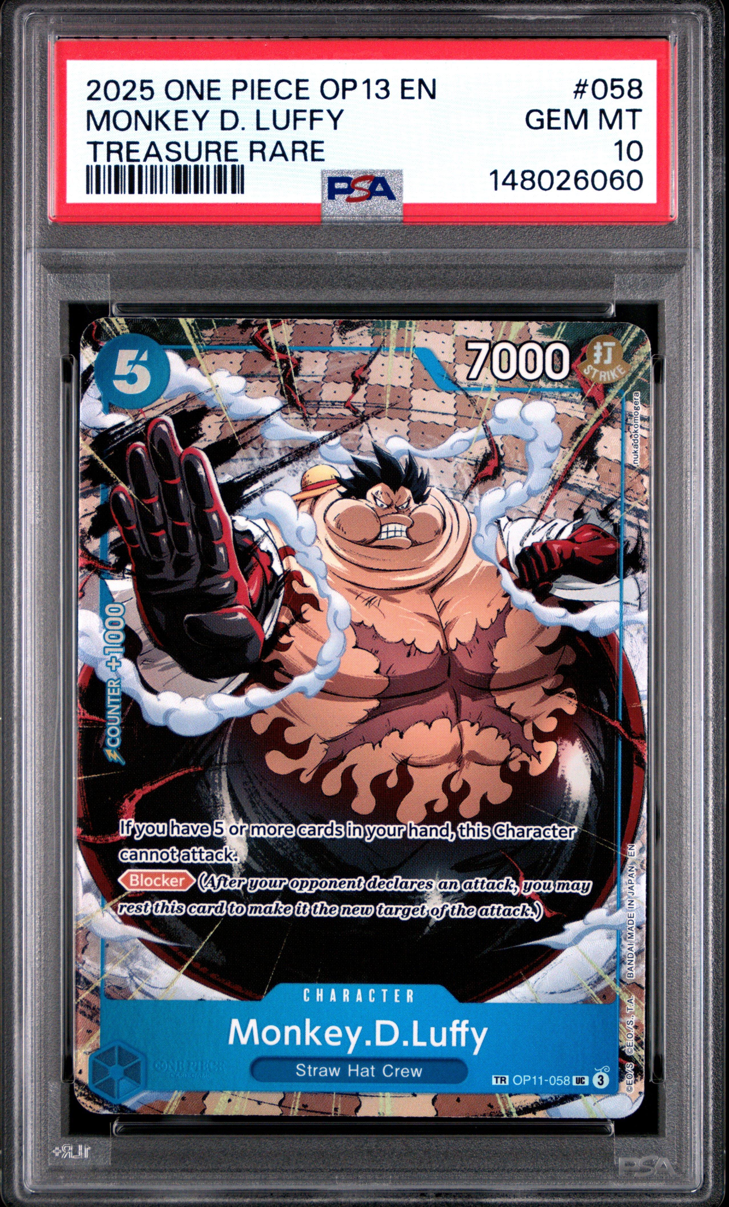 2025 One Piece Op11-a Fist Of Divine Speed 015 Lucky Roux Treasure