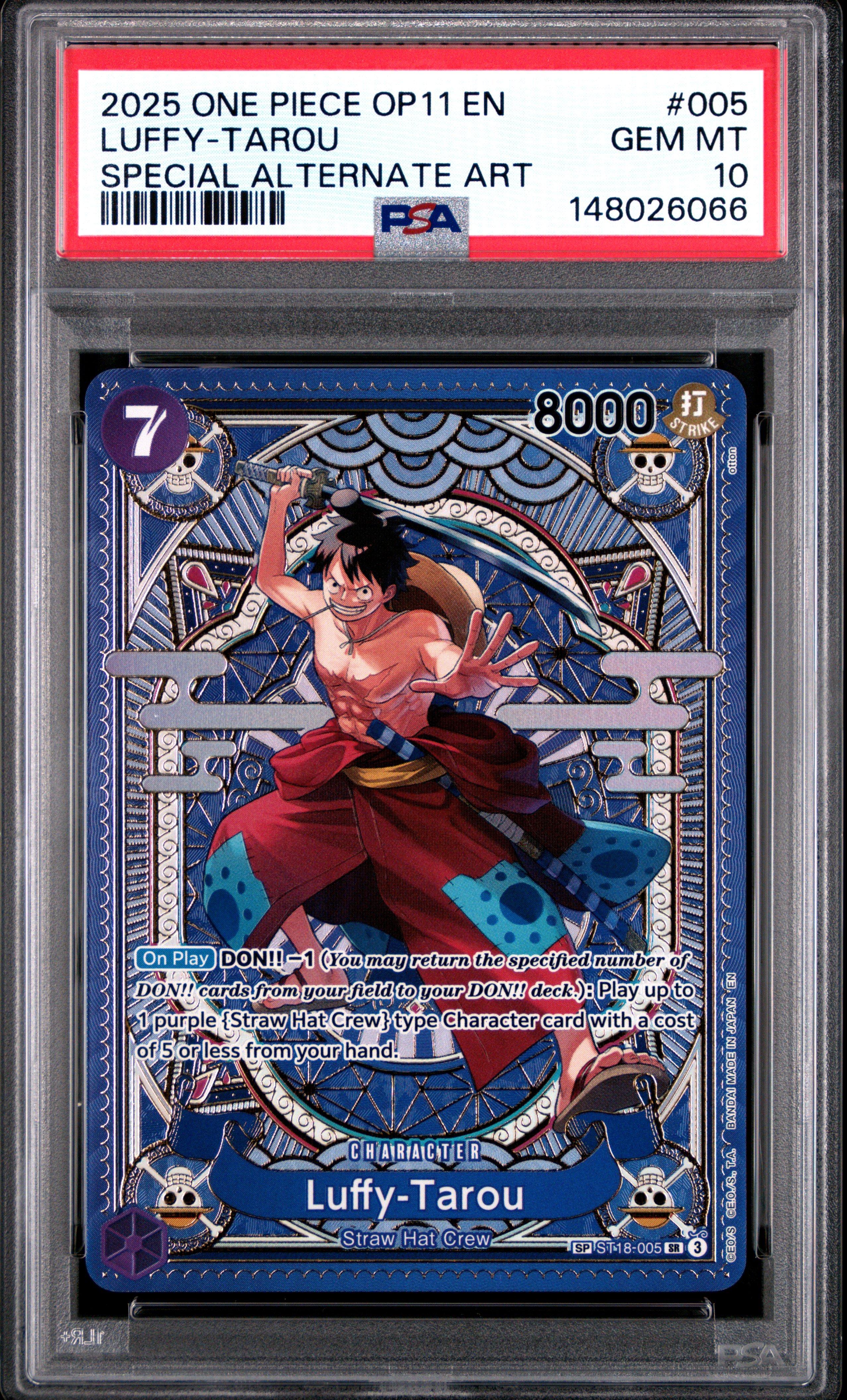 2025 ONE PIECE OP 11 JP #005 ルフィ太郎 2025 One Piece Op11-a Fist Of Divine Speed 005 Luffy-tarou Special