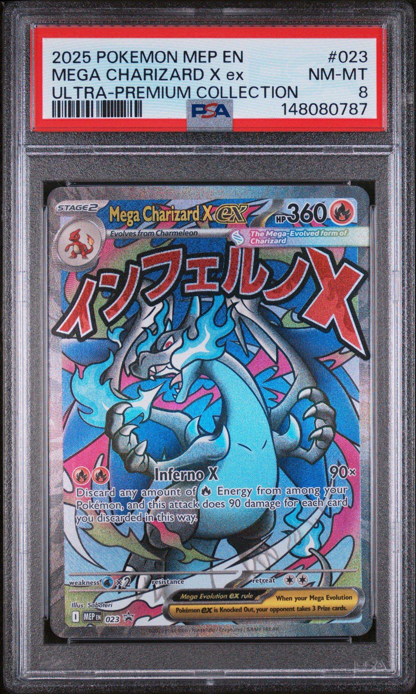 2025 Pokemon Mep En-me Black Star Promo 023 Mega Charizard X Ex