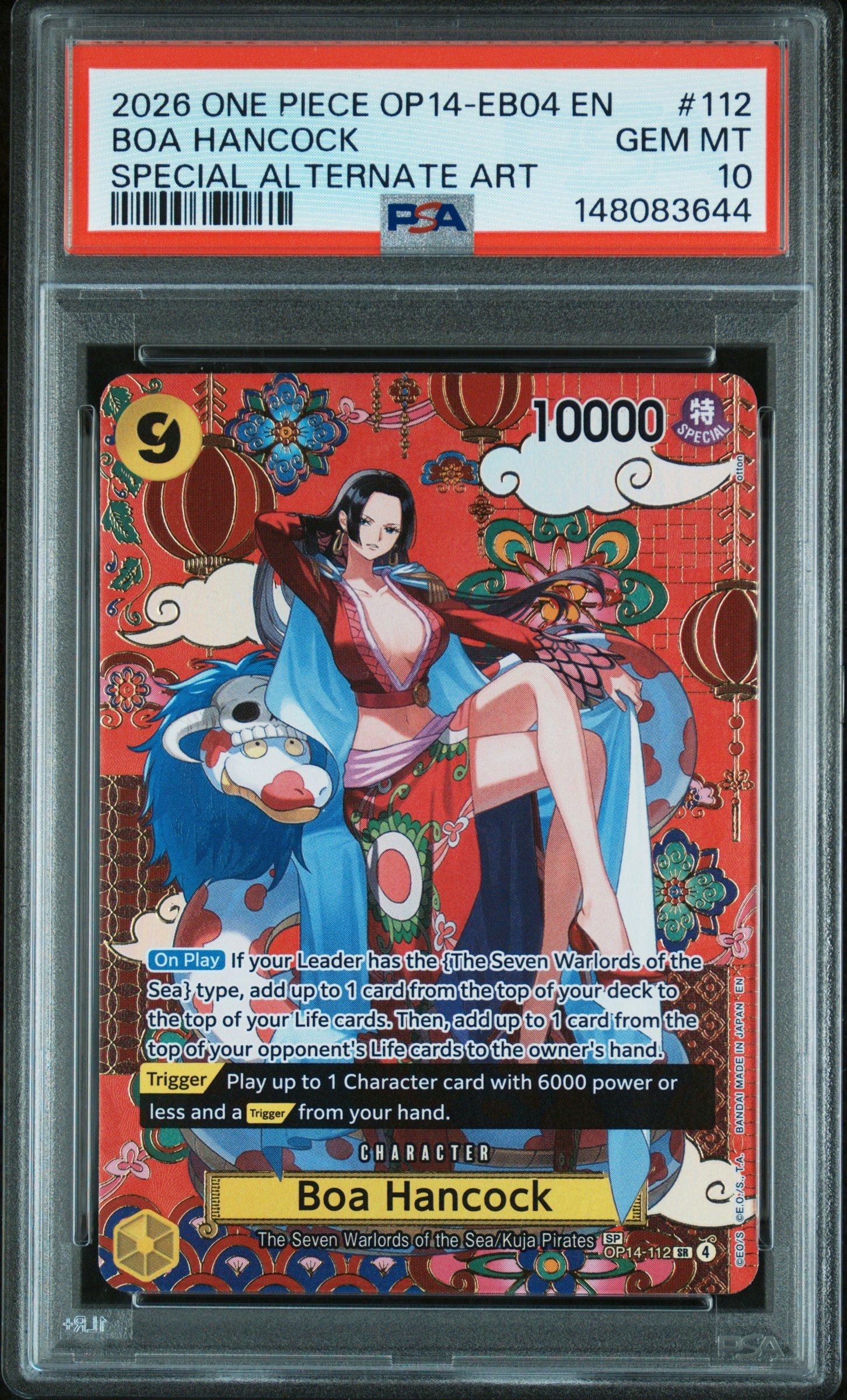 ボア・ハンコック #112 SPECIAL ALTERNATE ART 2026 One Piece Op14-eb04-the Azure Sea's Seven 112 Boa Hancock