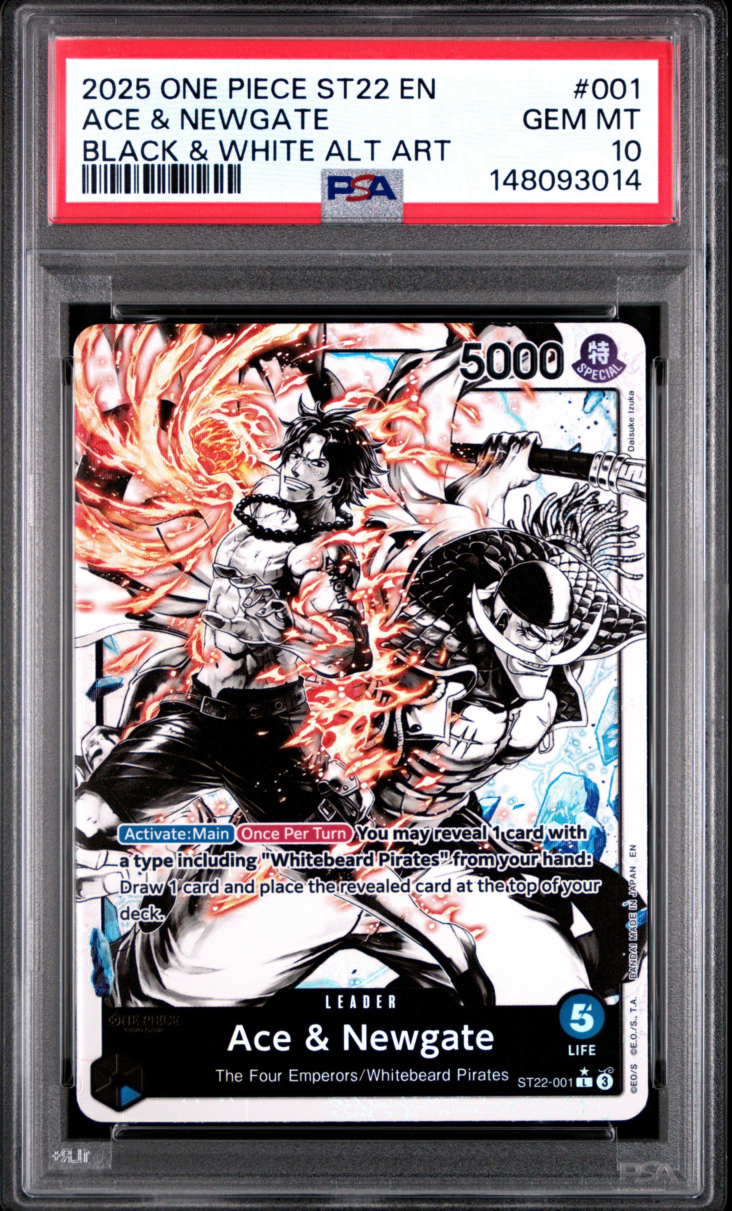 2025 One Piece Starter Deck St22-ace & Newgate 001 Ace & Newgate