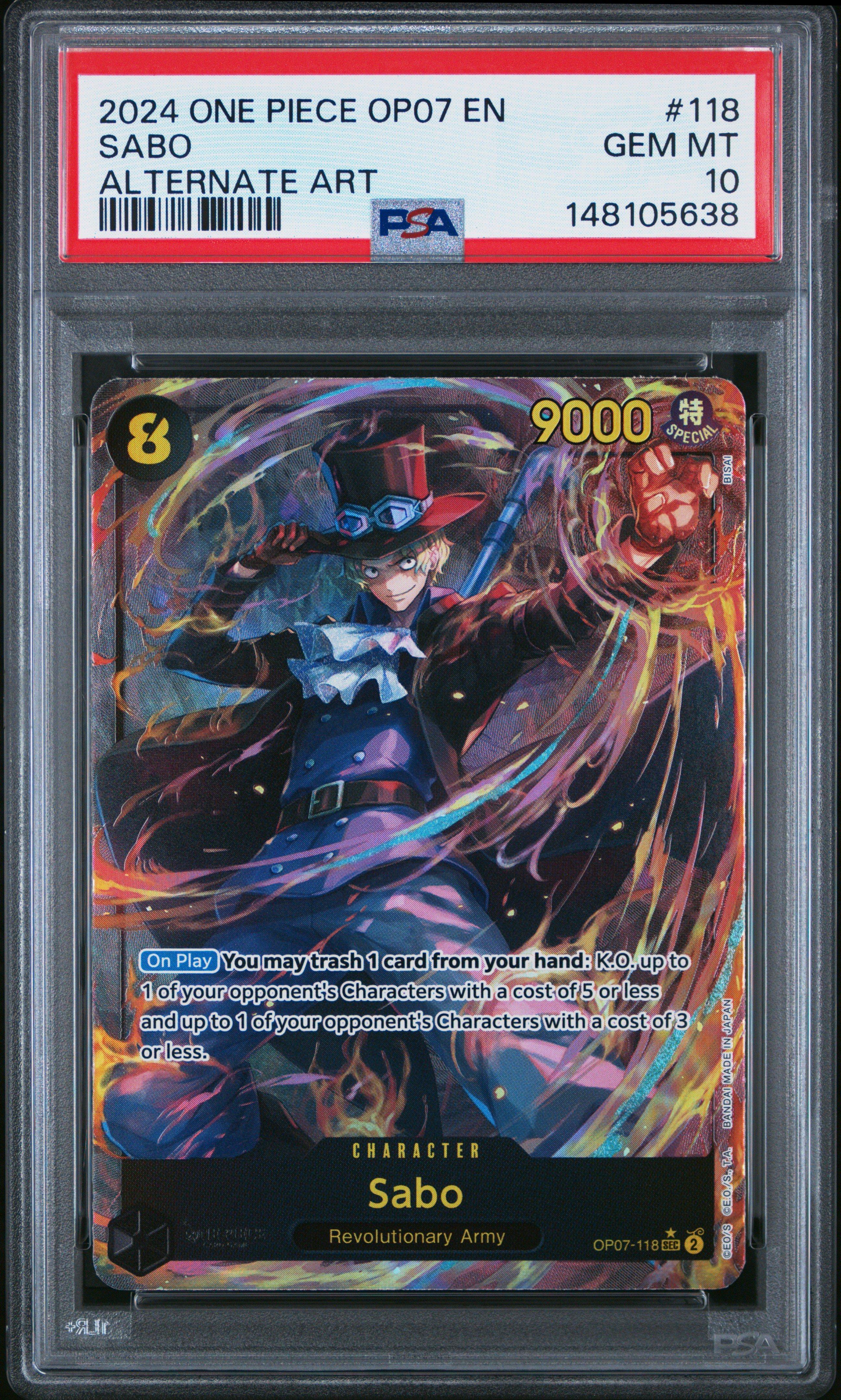 2024 One Piece Op07-500 Years In The Future 118 Sabo Alternate Art