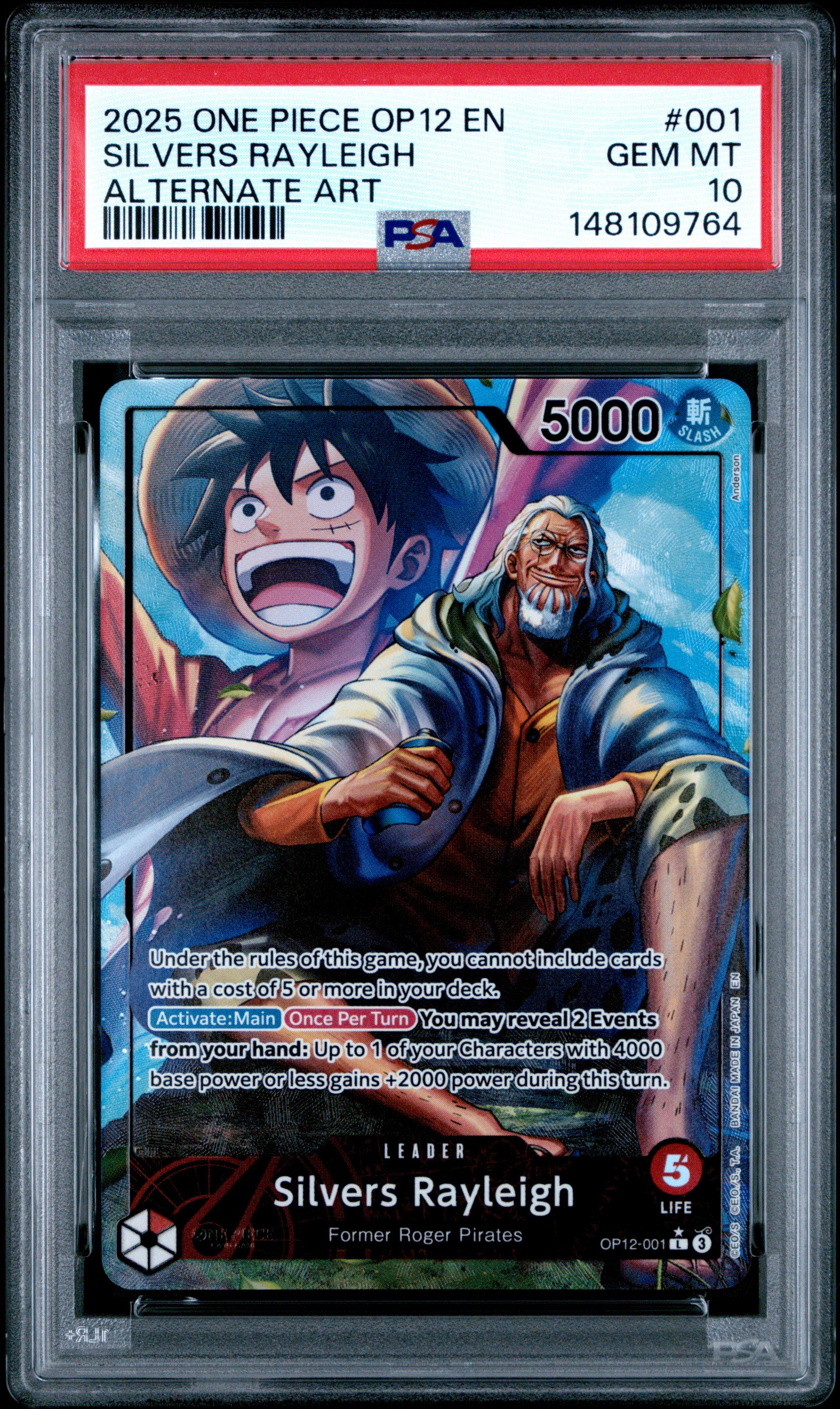 one piece card game rayleigh Silvers Rayleigh - The Azure Sea's Seven