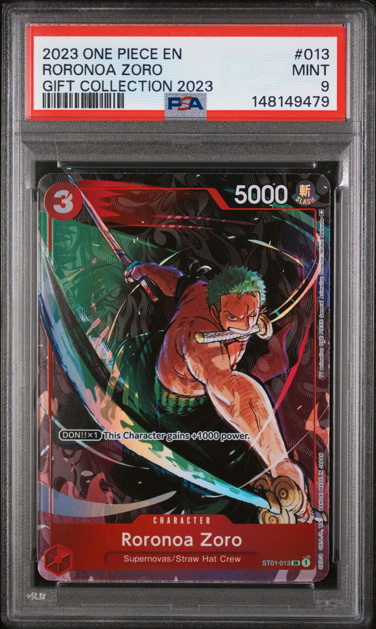 即psa提出可　ゾロ　金ドン　ザベスト　九山八海 2023 One Piece Gift Collection 2023 013 Roronoa Zoro PSA 9 Graded
