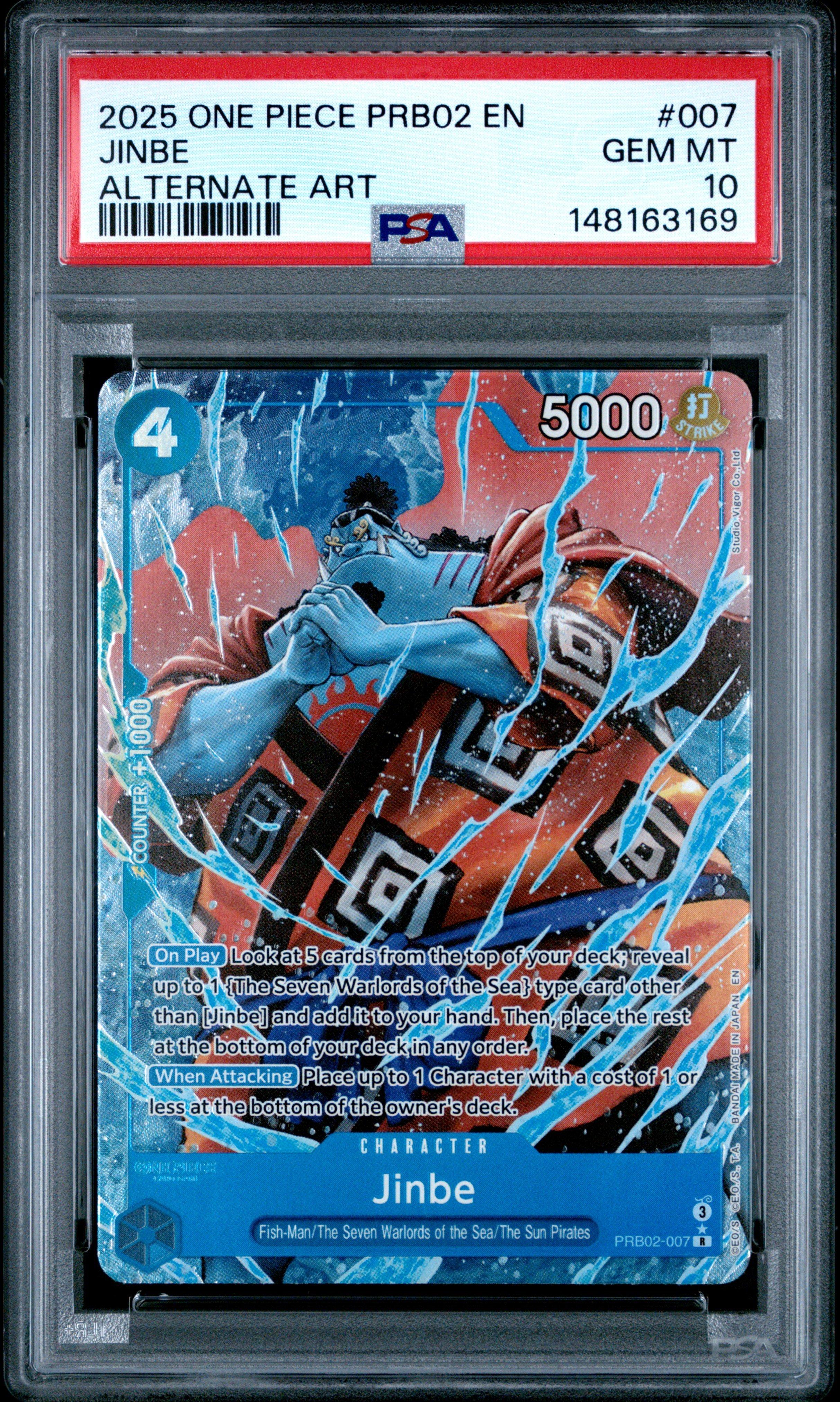 JINBE ジンベエ PSA10 1st ANV SET psa10 2025 One Piece Prb02-premium Booster -one Piece Card The Best- Vol
