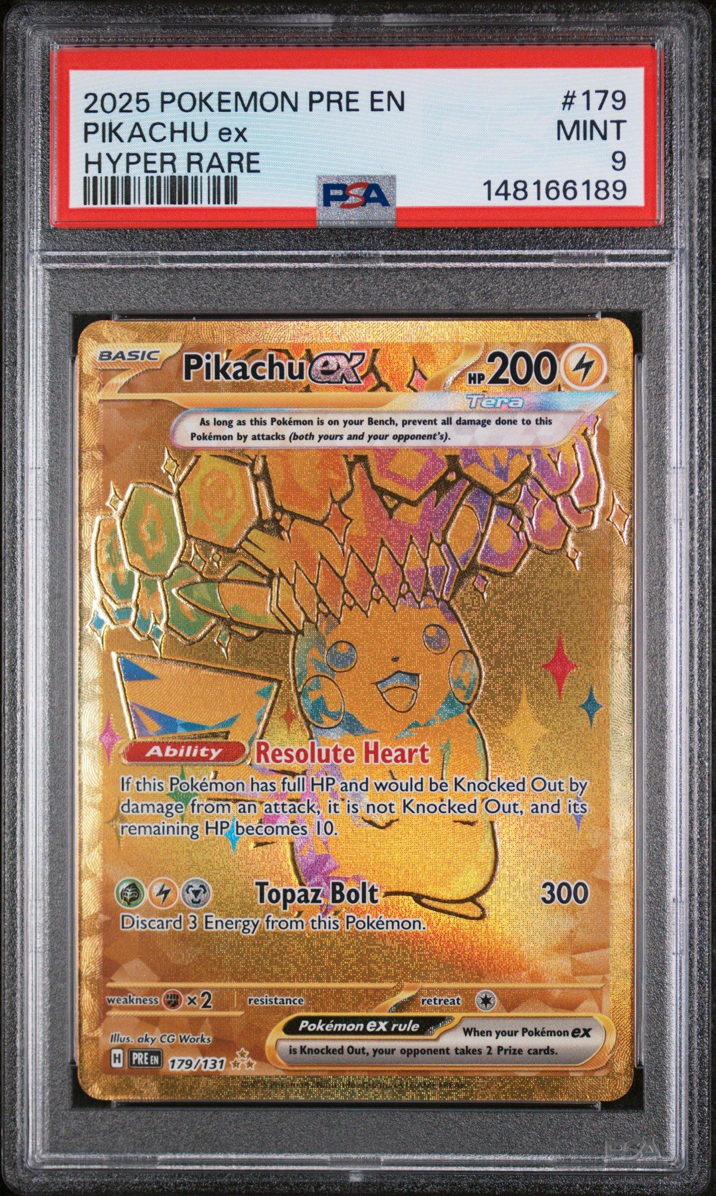 2025 Pokemon Pre En-prismatic Evolutions 179 Pikachu Ex Hyper Rare