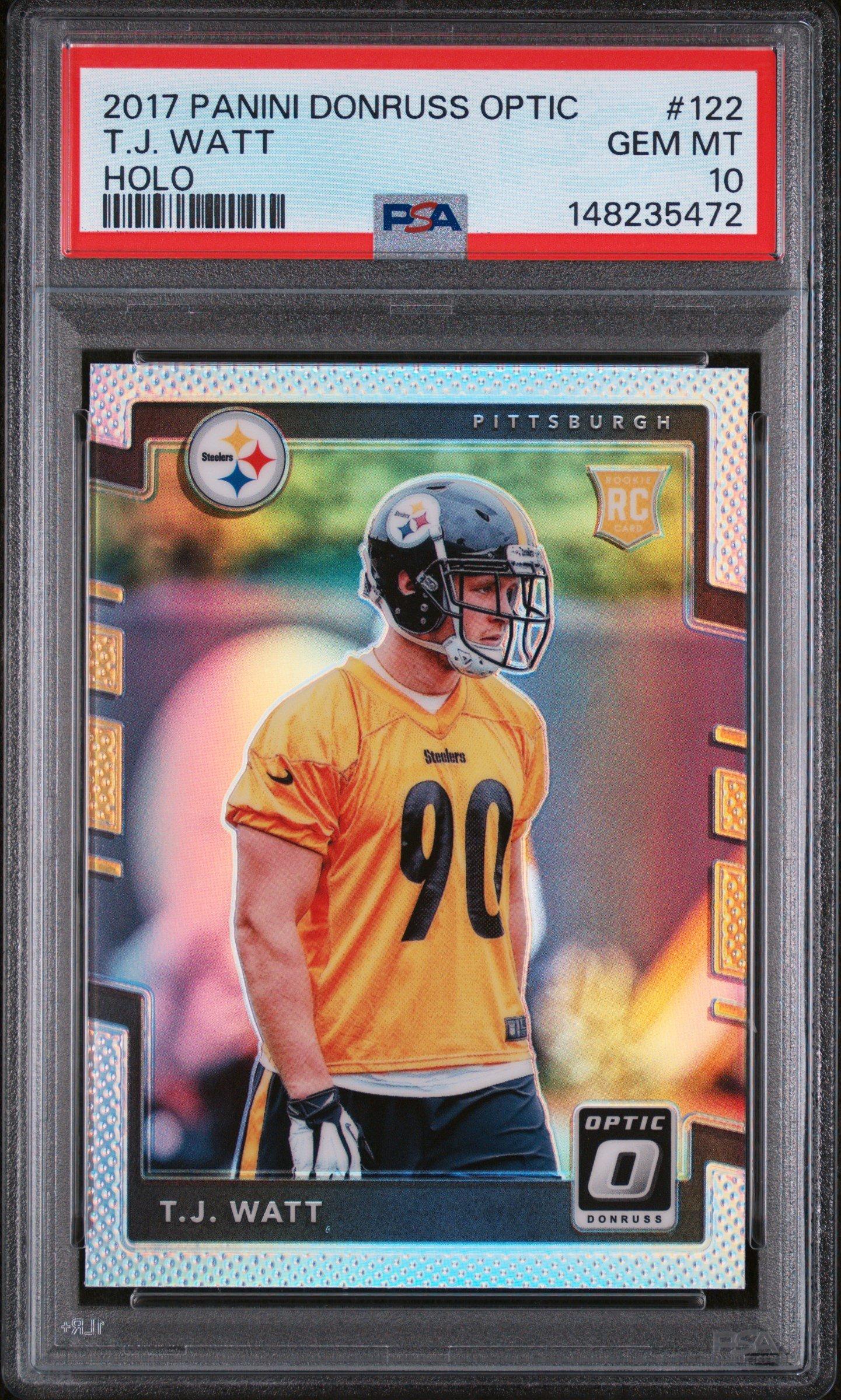 2017 Panini Donruss Optic 122 T.j. Watt Holo PSA 10