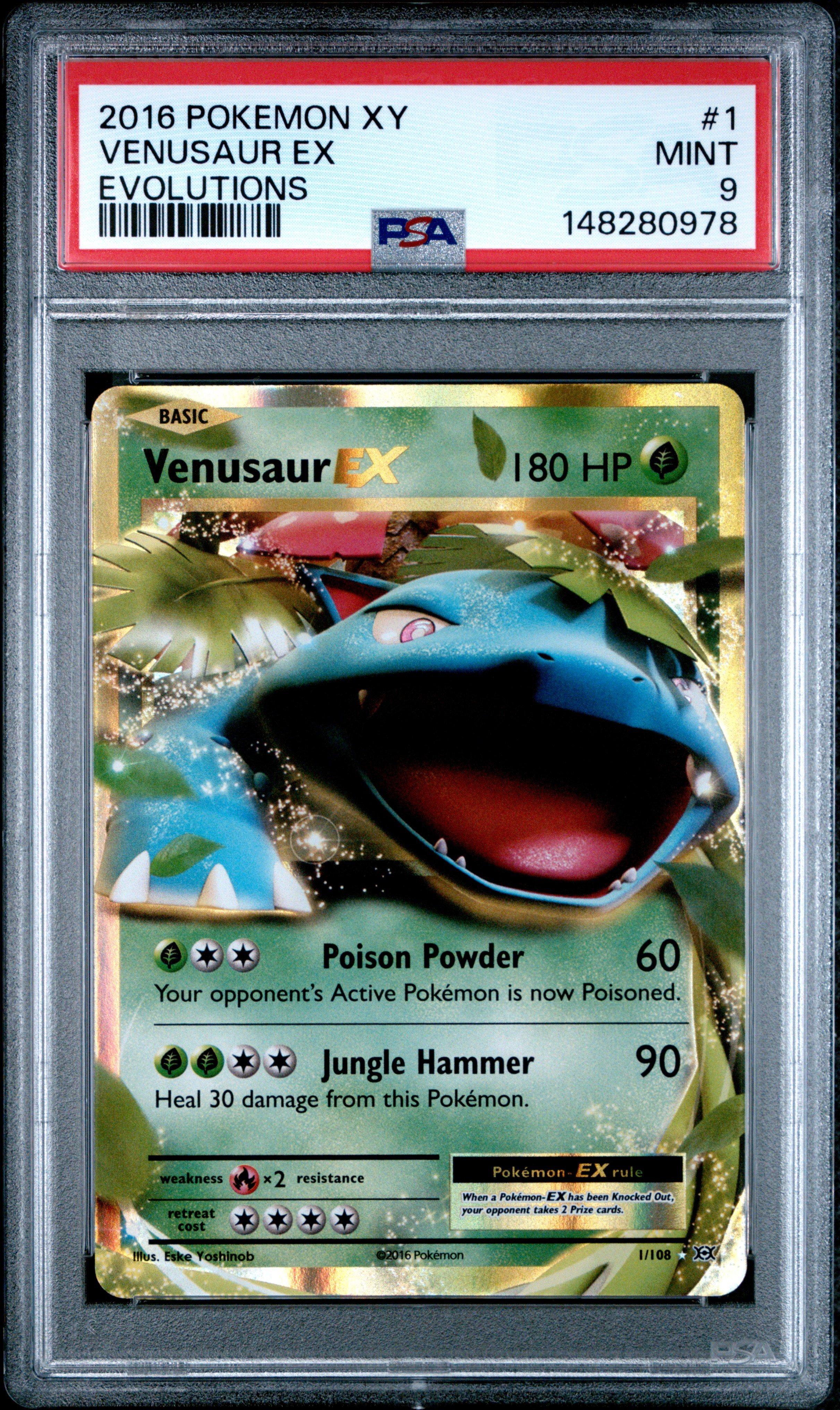 2016 Pokemon Xy Evolutions 1 Venusaur Ex PSA 9 Graded Card | GameStop