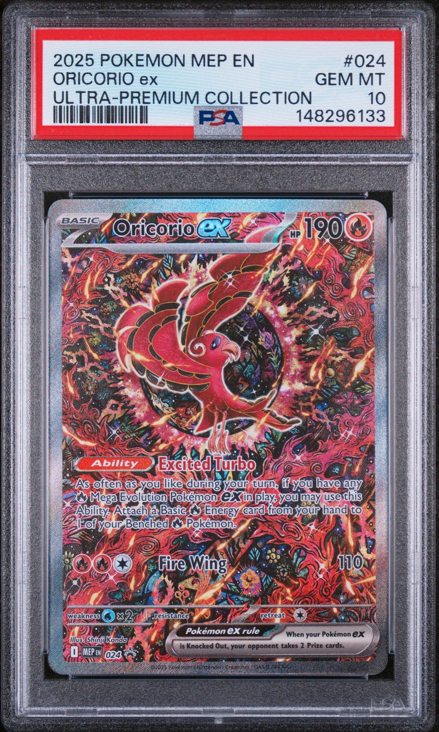 2025 Pokemon Mep En-me Black Star Promo 024 Oricorio Ex Mega