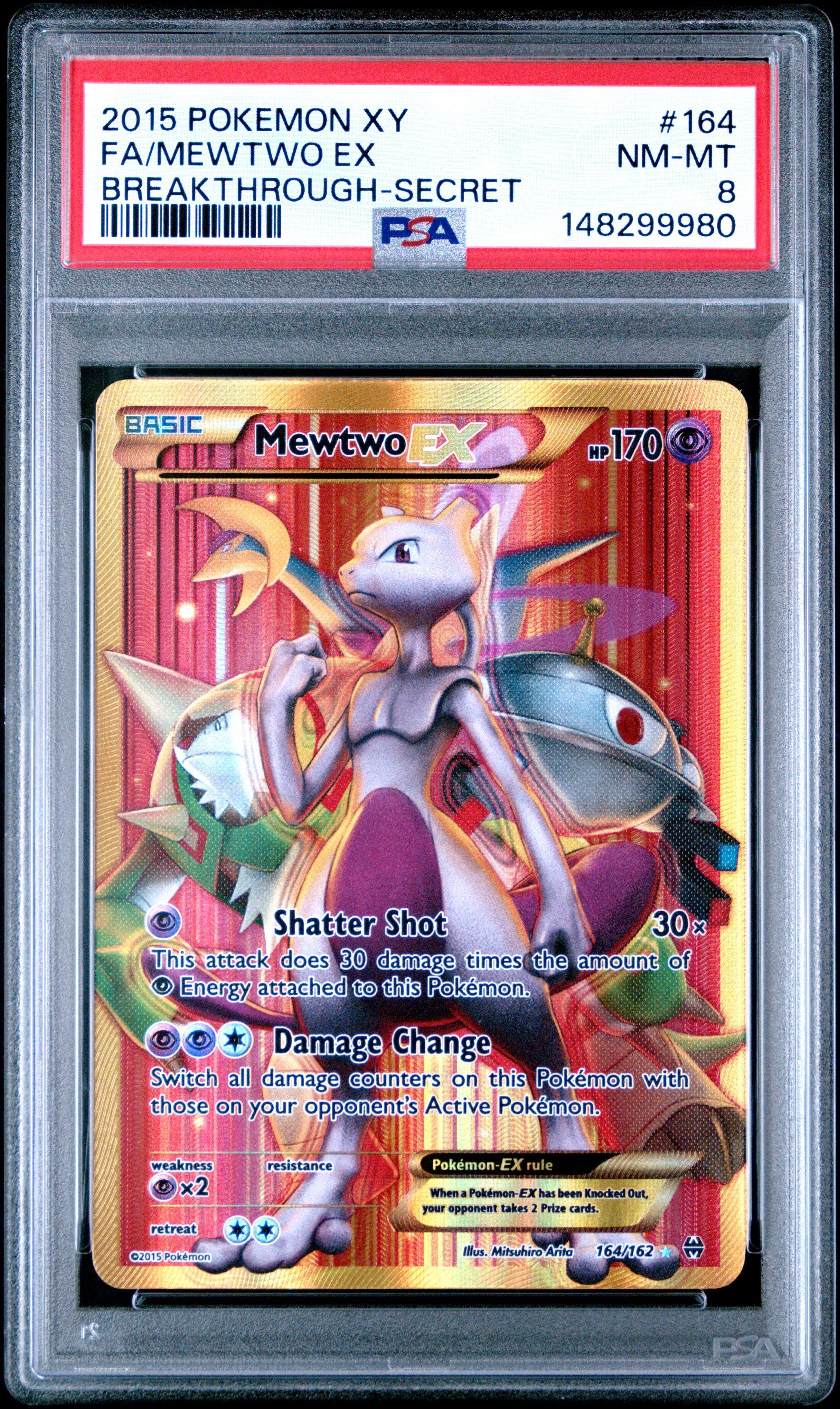 2015 Pokemon Xy Breakthrough 164 Full Art/mewtwo Ex Secret PSA 8 Graded Card  | GameStop
