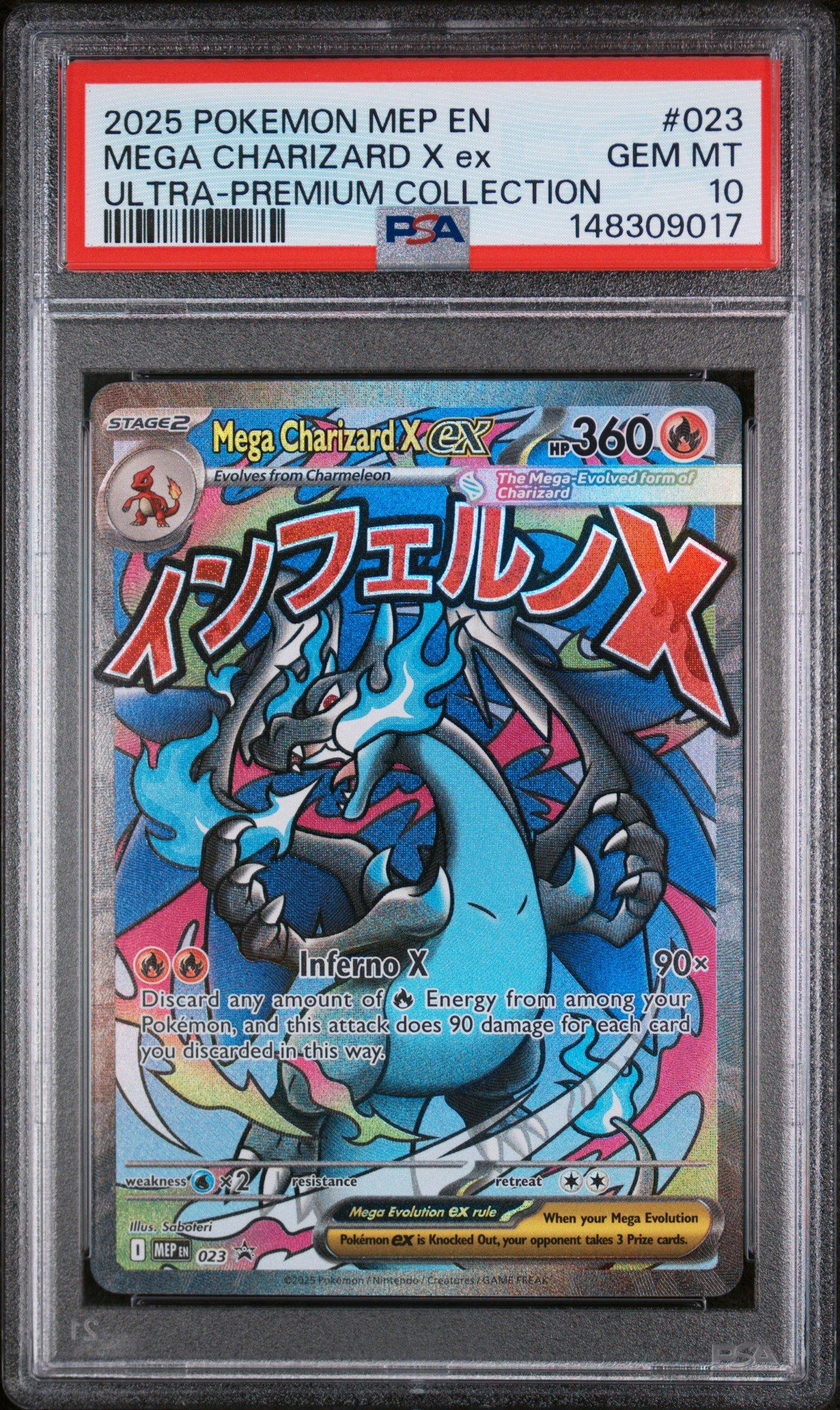 2025 Pokemon Mep En-me Black Star Promo 023 Mega Charizard X Ex