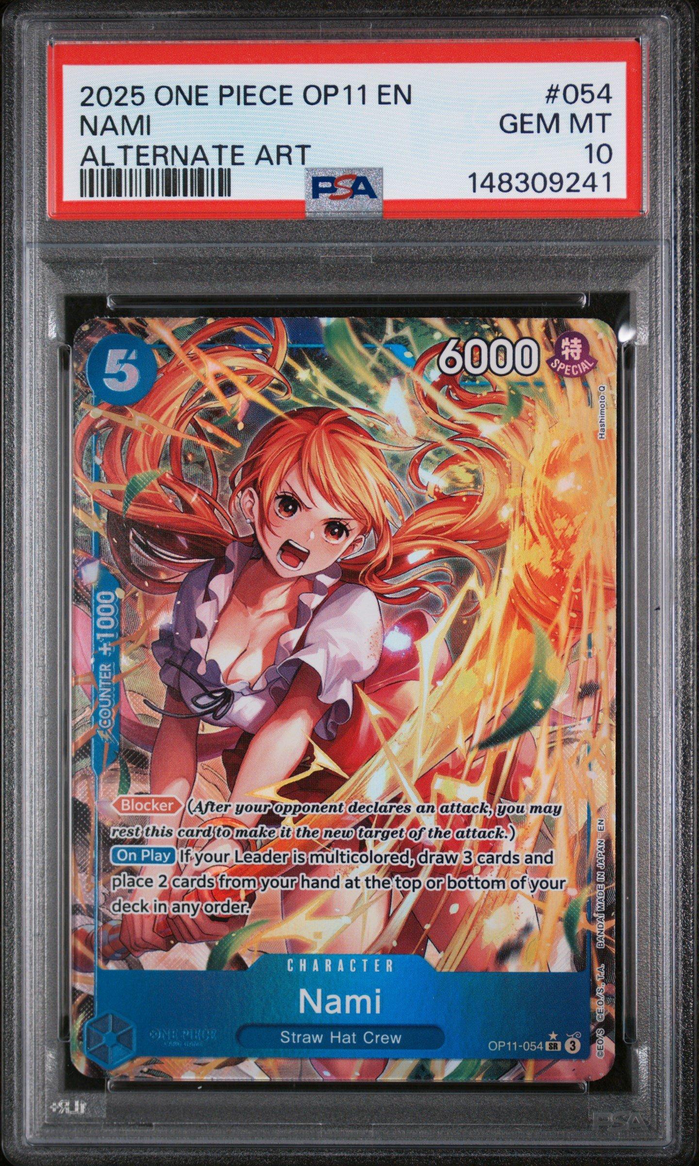 2025 One Piece Op11-a Fist Of Divine Speed 054 Nami Alternate Art