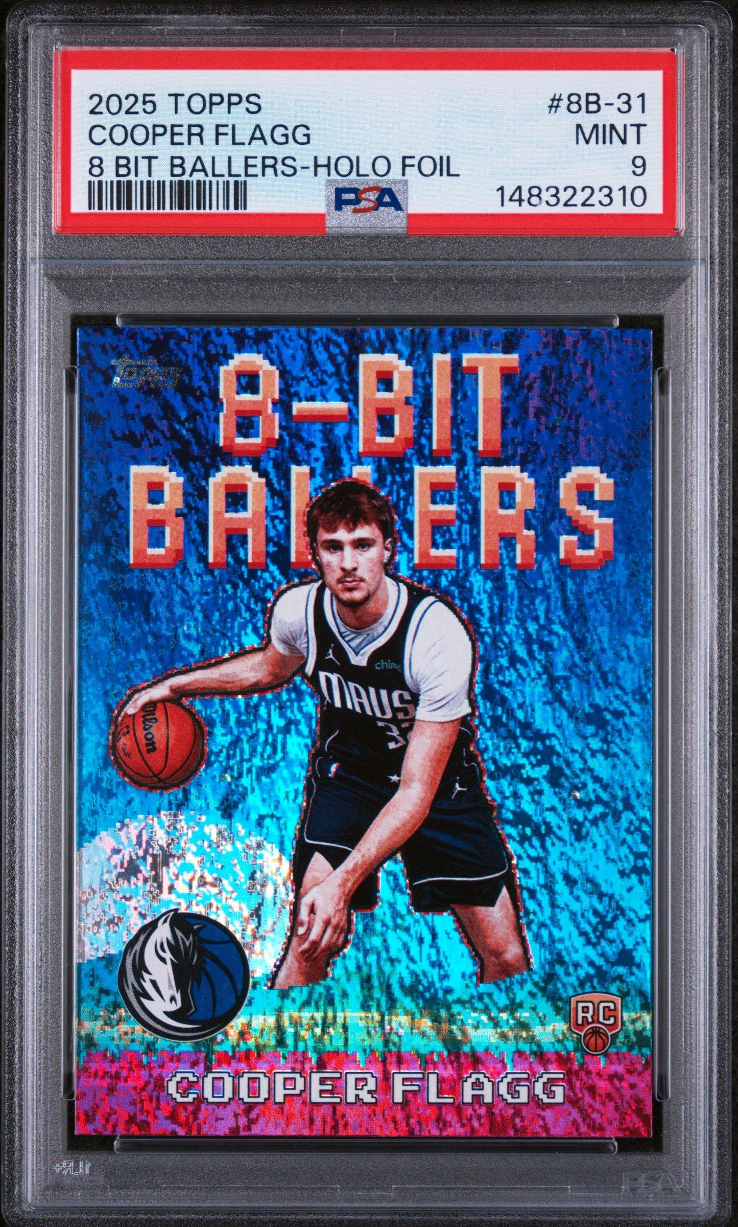 2025 Topps 8 Bit Ballers 8b-31 Cooper Flagg Holo Foil PSA 9 Graded 