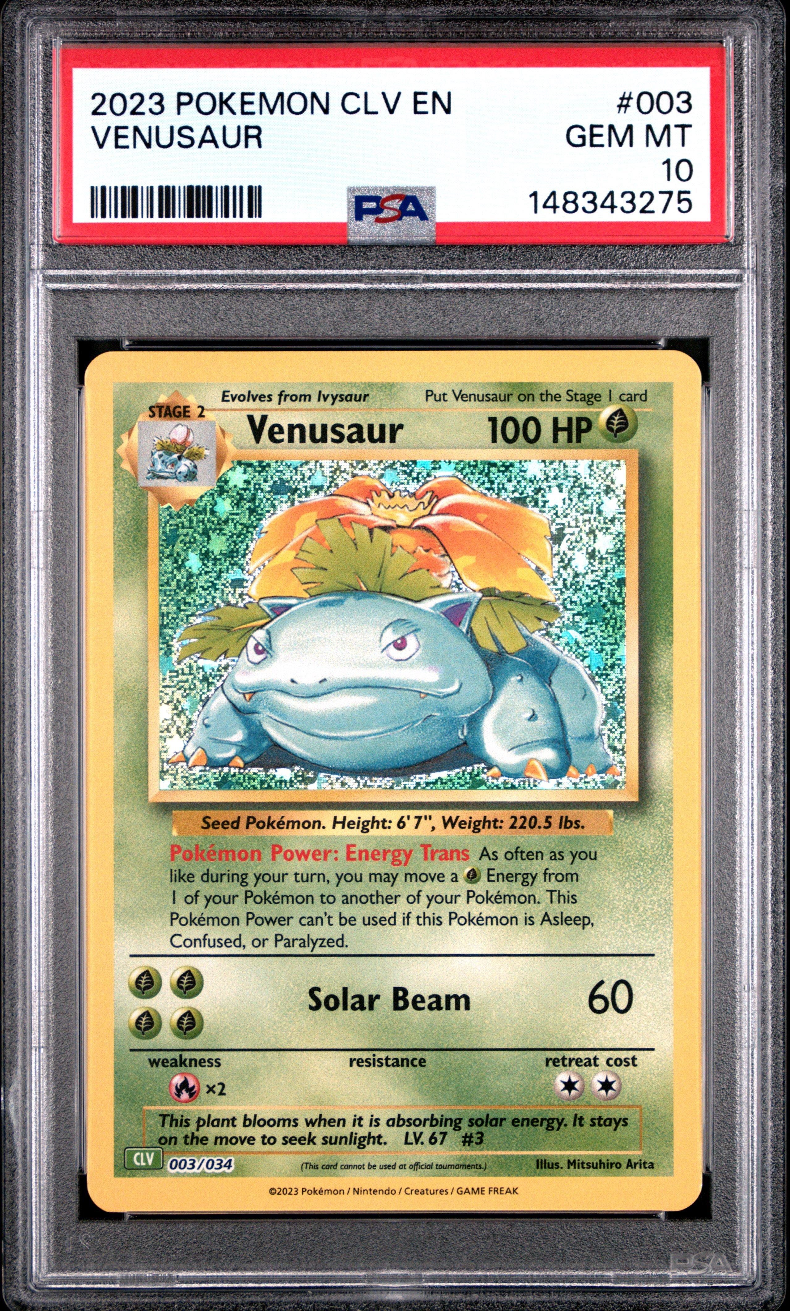 2023 Pokemon Clv-trading Card Game Classic Venusaur & Lugia Ex