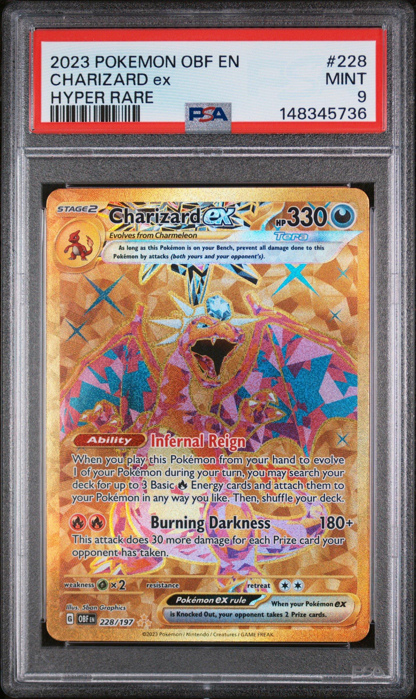 pokemon obsidian flames charizard card - ex 215/197 - - Ultra Rare Special Illustration Rare Retreat cost 60/100Pcs Pokemon Cards New EX
