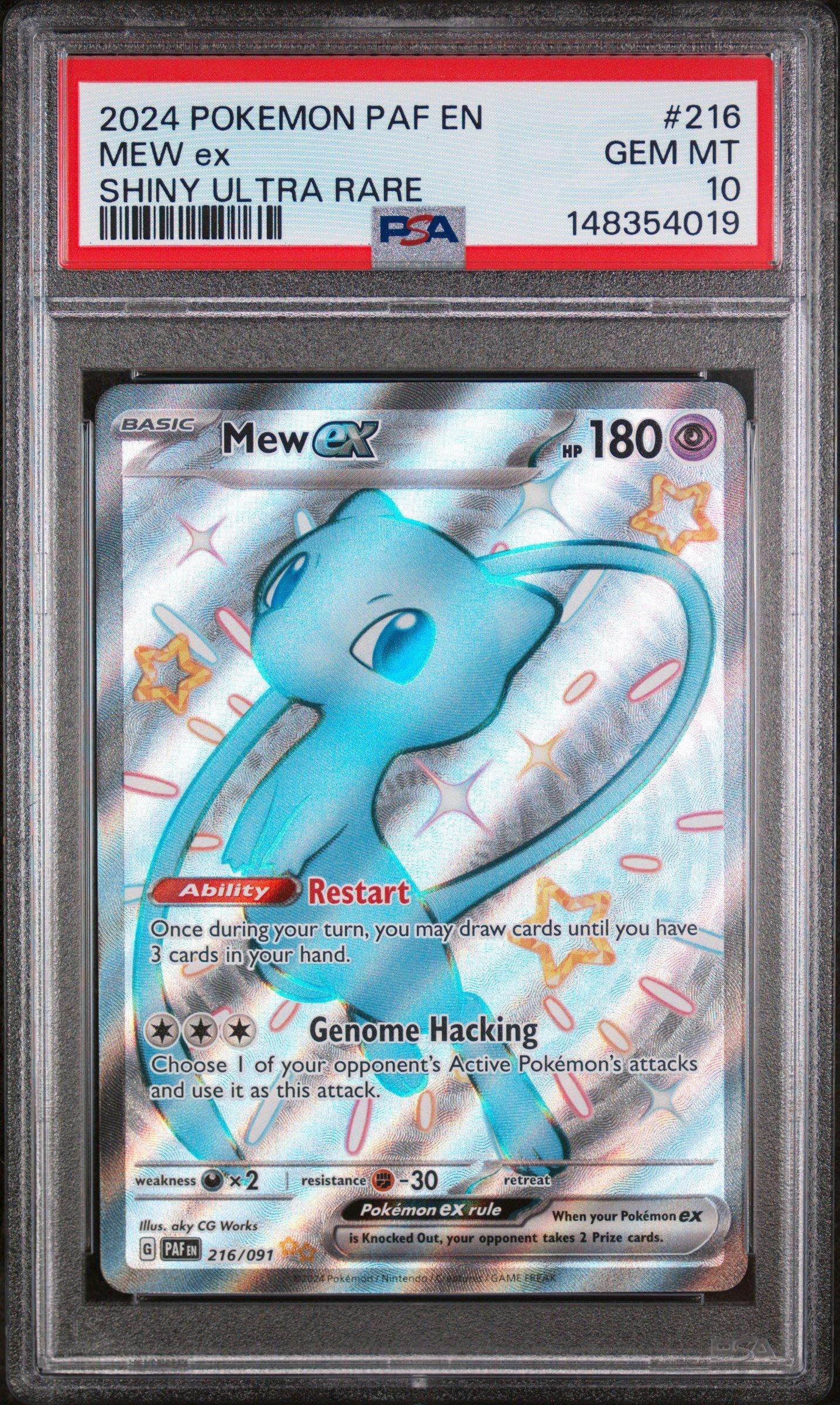 2024 Pokemon Paf En-paldean Fates 216 Mew Ex Shiny Ultra Rare PSA