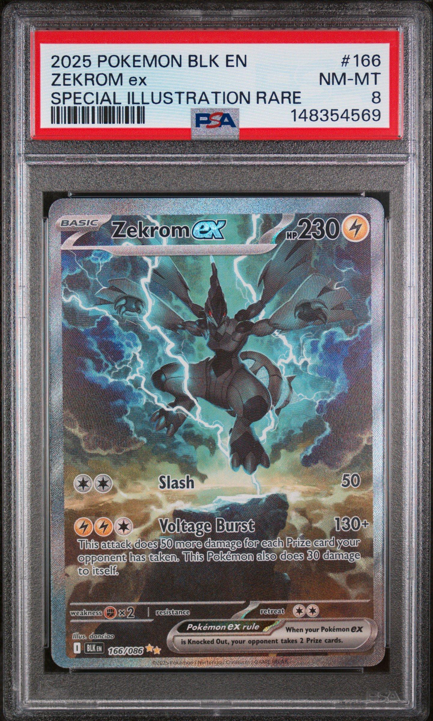 2025 Pokemon Blk En-black Bolt 166 Zekrom Ex Special Illustration Rare PSA  8 Graded Card | GameStop