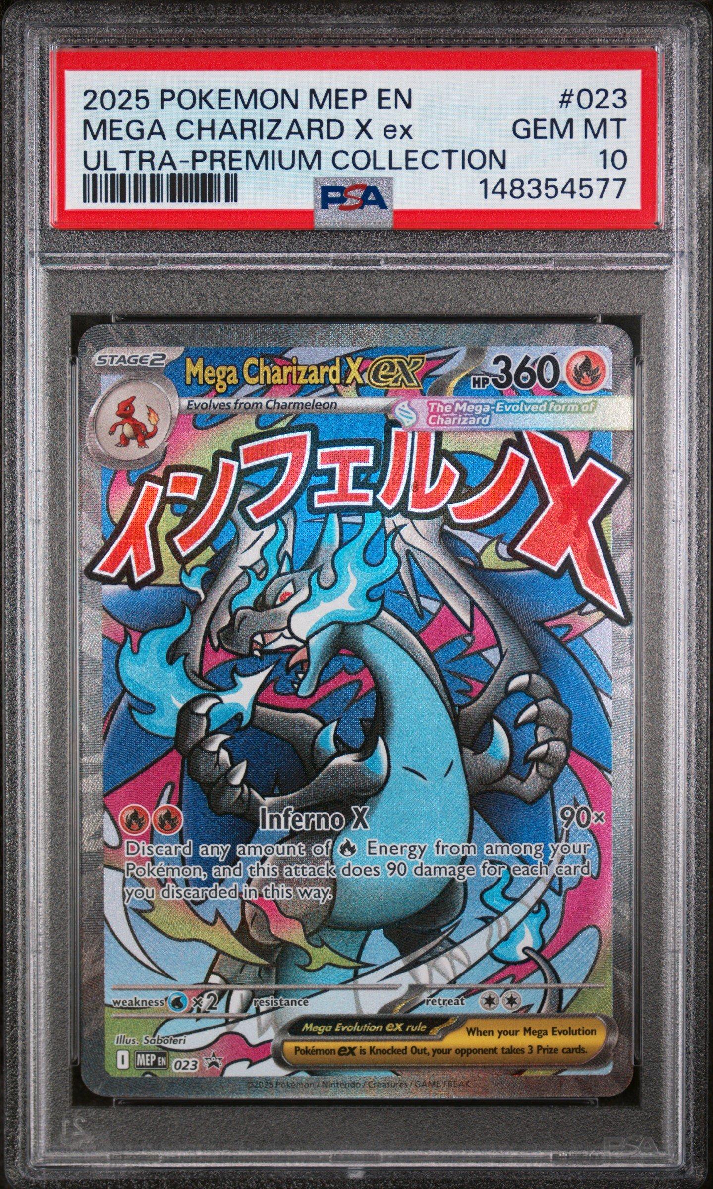 2025 Pokemon Mep En-me Black Star Promo 023 Mega Charizard X Ex