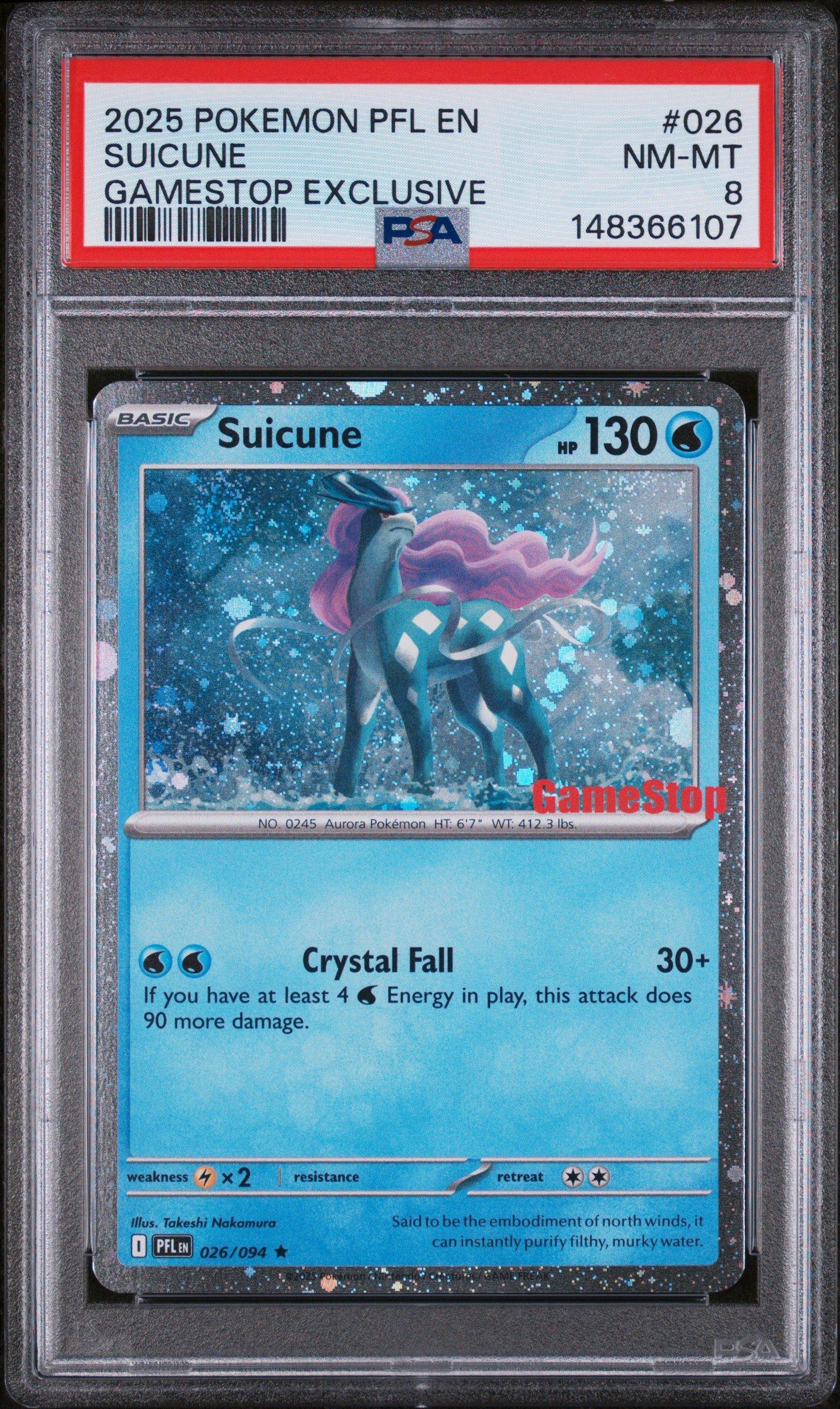2025 Pokemon Pfl En-phantasmal Flames 026 Suicune Gamestop