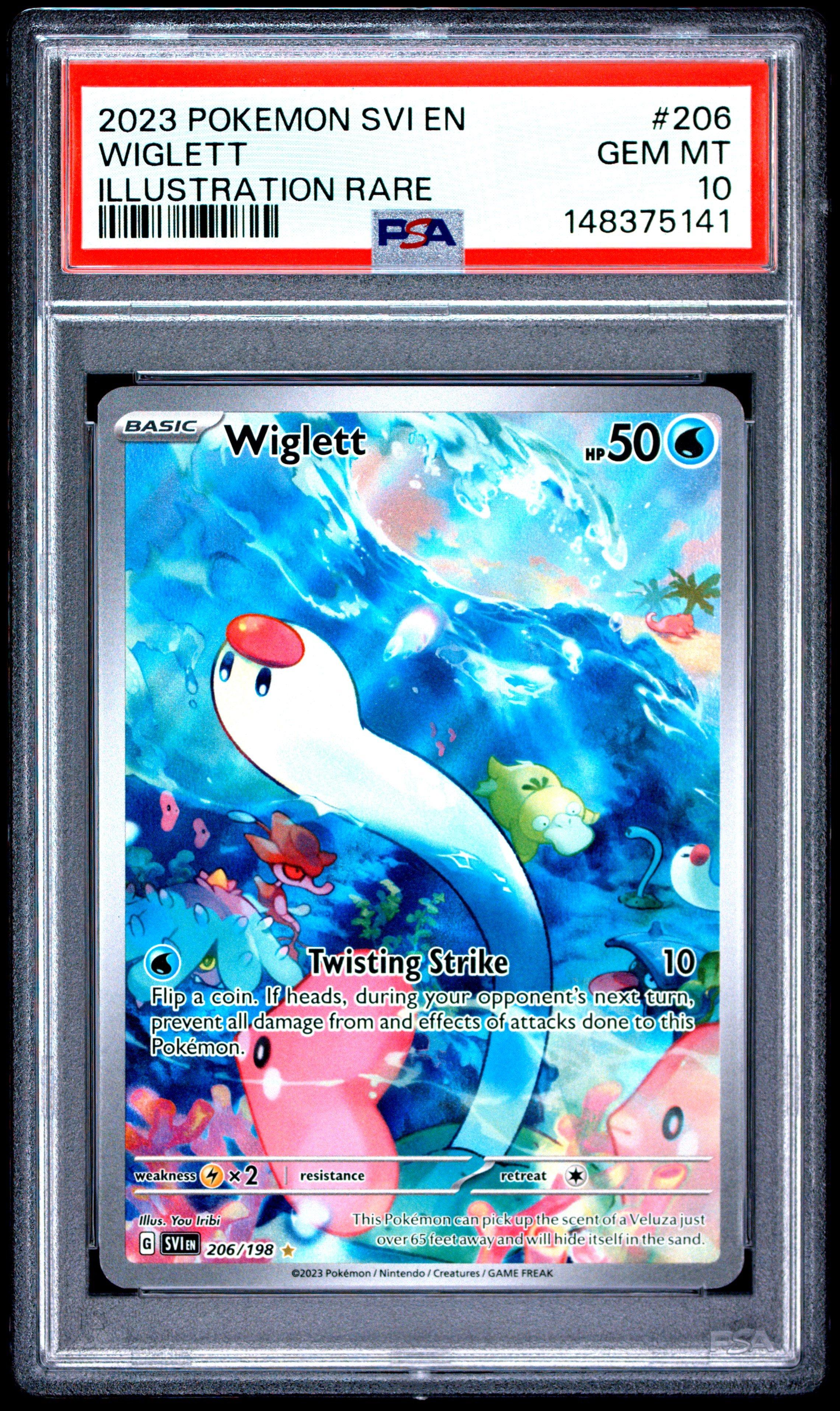 Scarlet Violet Wiglett Rare 206 PSA 10 Pokemon graded card