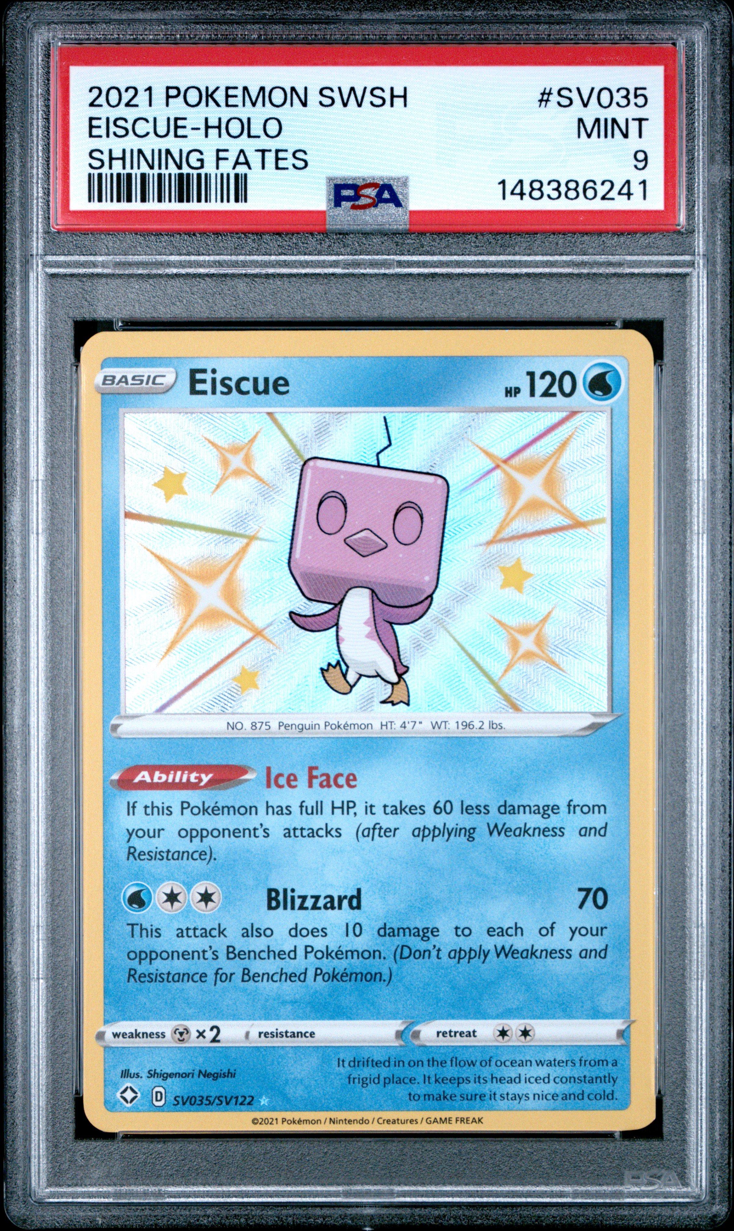 shiny eiscue pokemon card (Shiny Holo) - Shining Fates The item may be similar but not exactly the same as the image (e.g 2021 Pokemon Sword & Shield