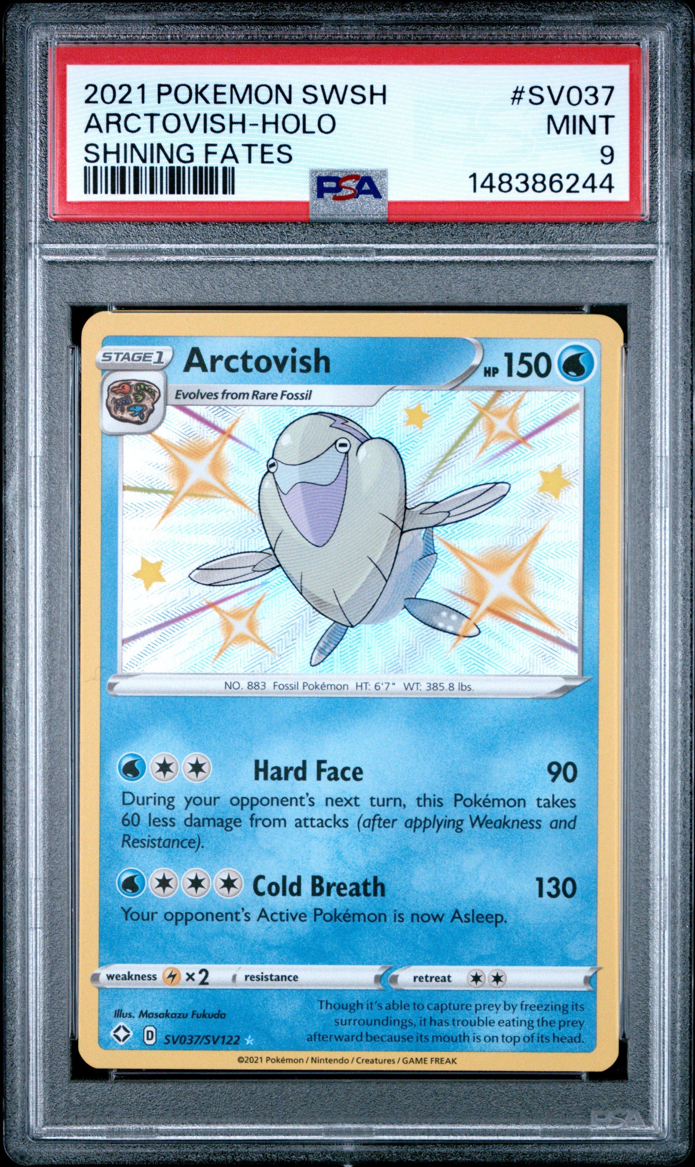 arctovish pokemon card 2021 Sword & Shield Shining Fates Sv037 Arctovish-holo PSA 9 Graded Arctovish #176/203 Full Art Ultra