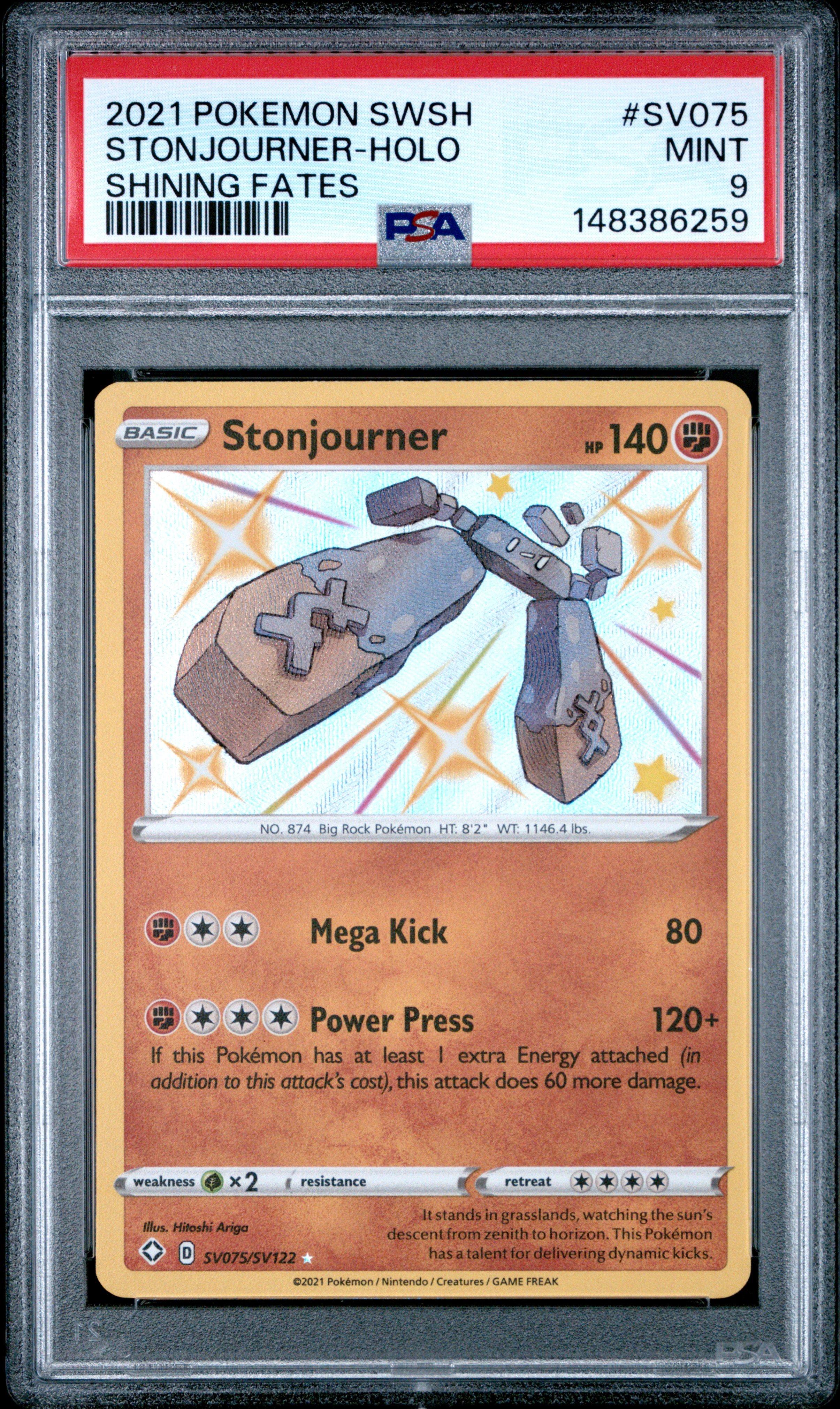 stonjourner pokemon card price Stonjourner VMAX variation to centering Stonjourner [Reverse Holo] #81 Prices