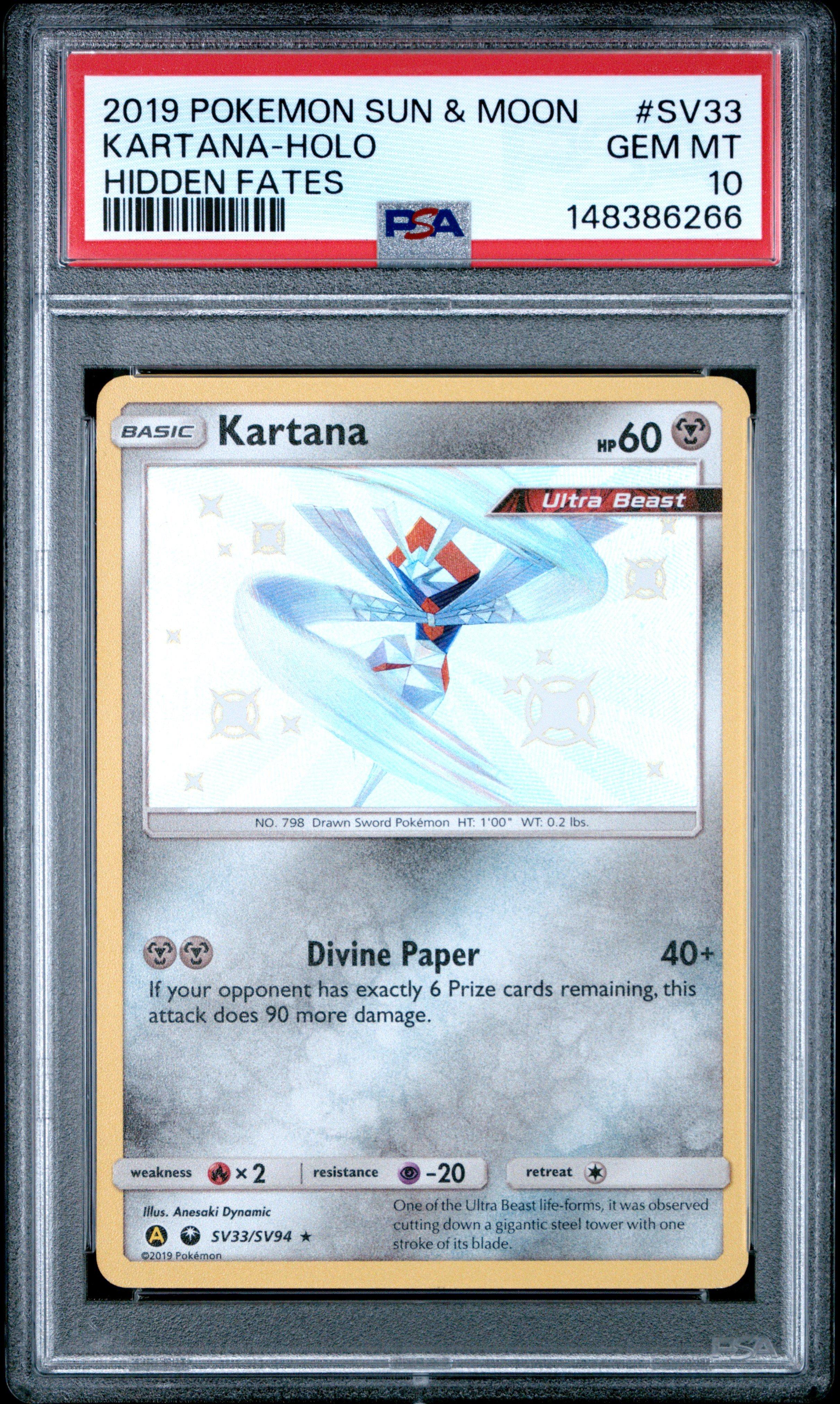 pokemon card kartana GX Hidden Fates Shiny SV73/SV94 PSA 10 – TBC Games [Fire]×2 2019 Pokemon Kartana Holo Hidden