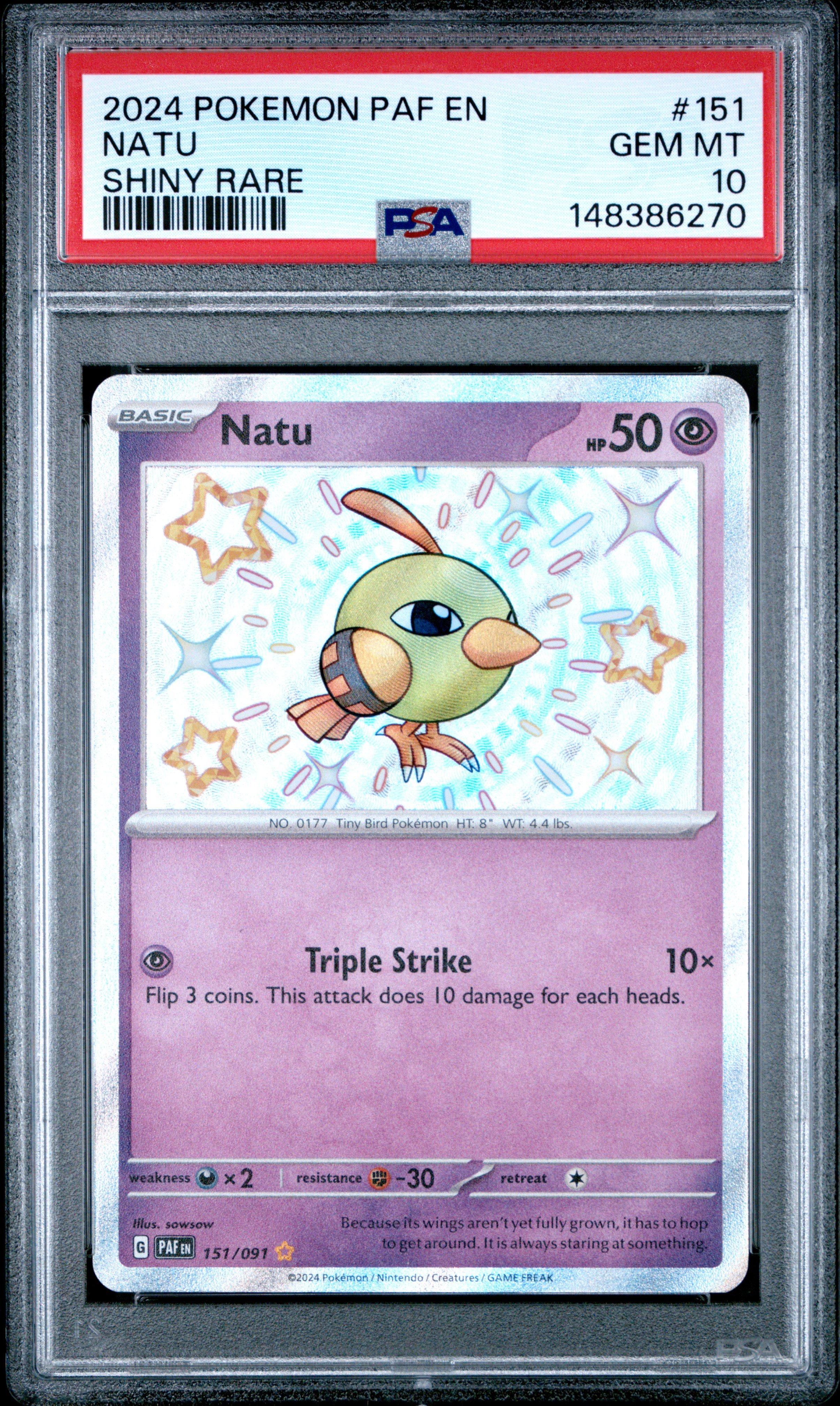pokemon natu card - 032/078 - Go Psychic Psychic 2024 Pokemon Paf En-paldean Fates
