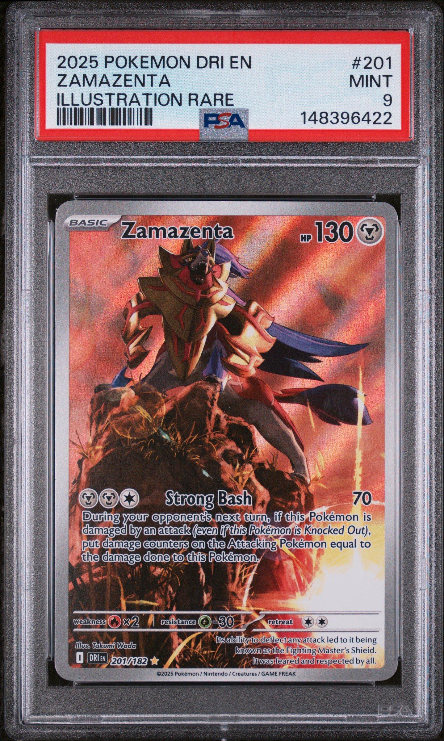 2025 Pokemon Dri En-destined Rivals 201 Zamazenta Illustration