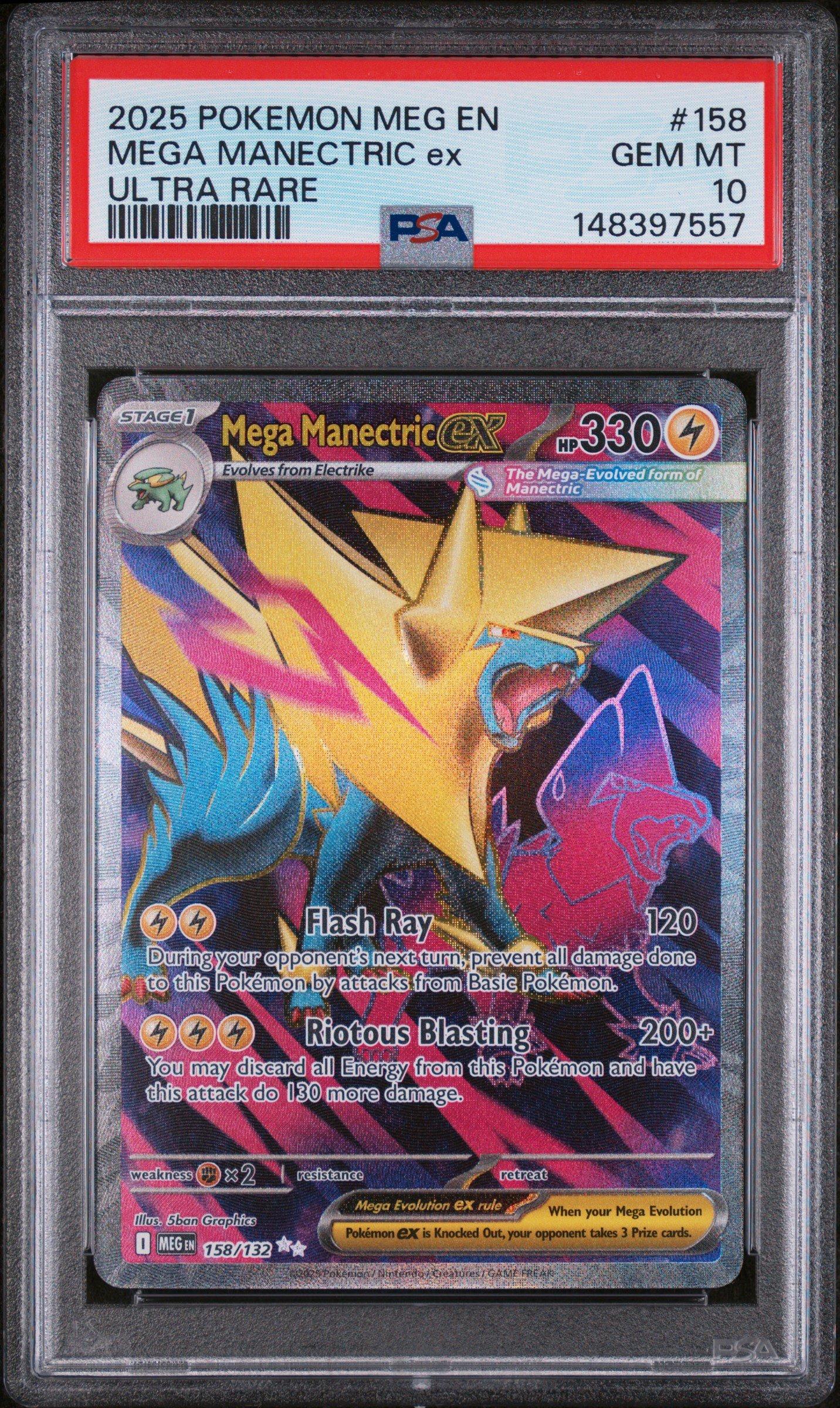 2025 Pokemon Meg En-mega Evolution 158 Mega Manectric Ex Ultra