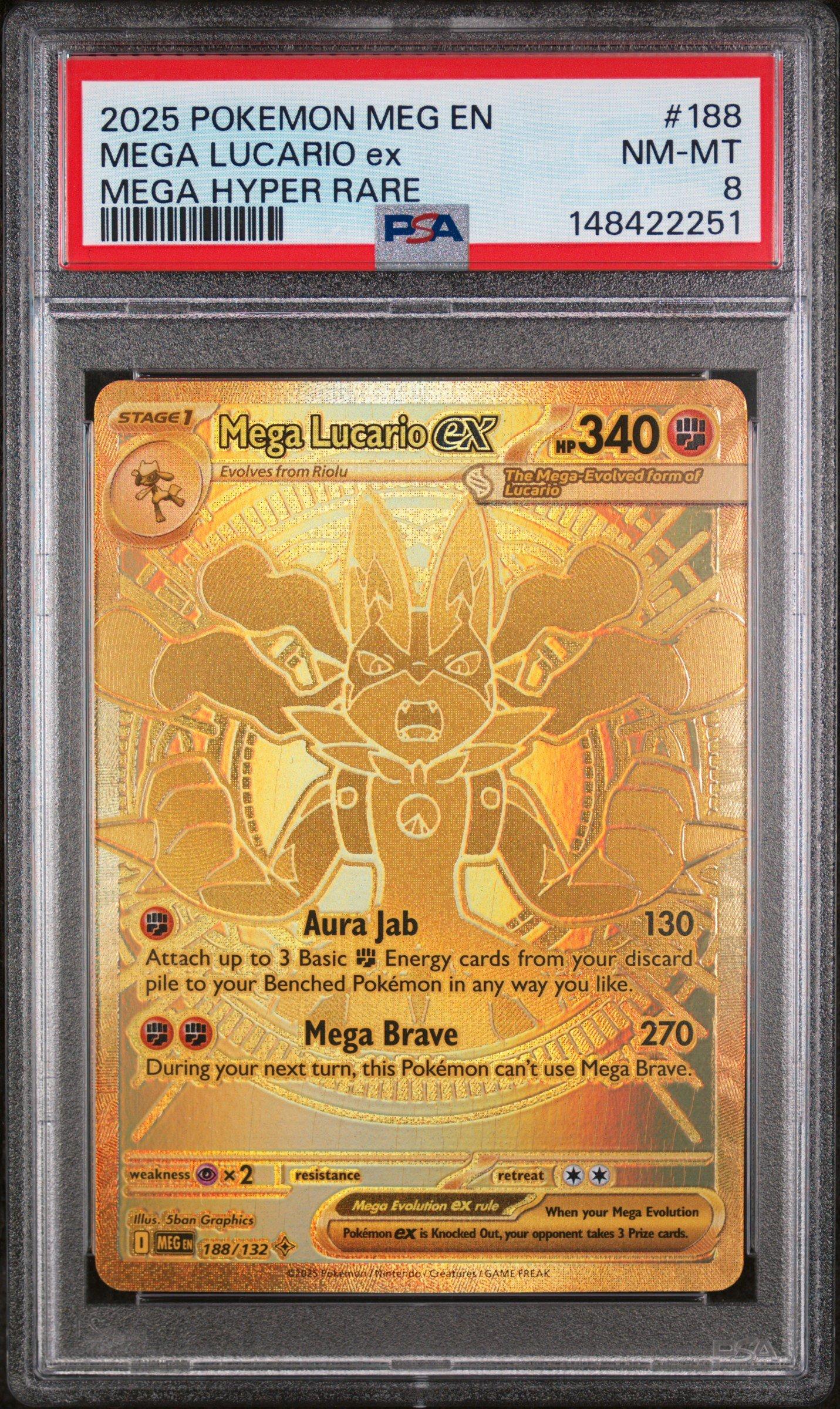 2025 Pokemon Meg En-mega Evolution 188 Mega Lucario Ex Mega Hyper
