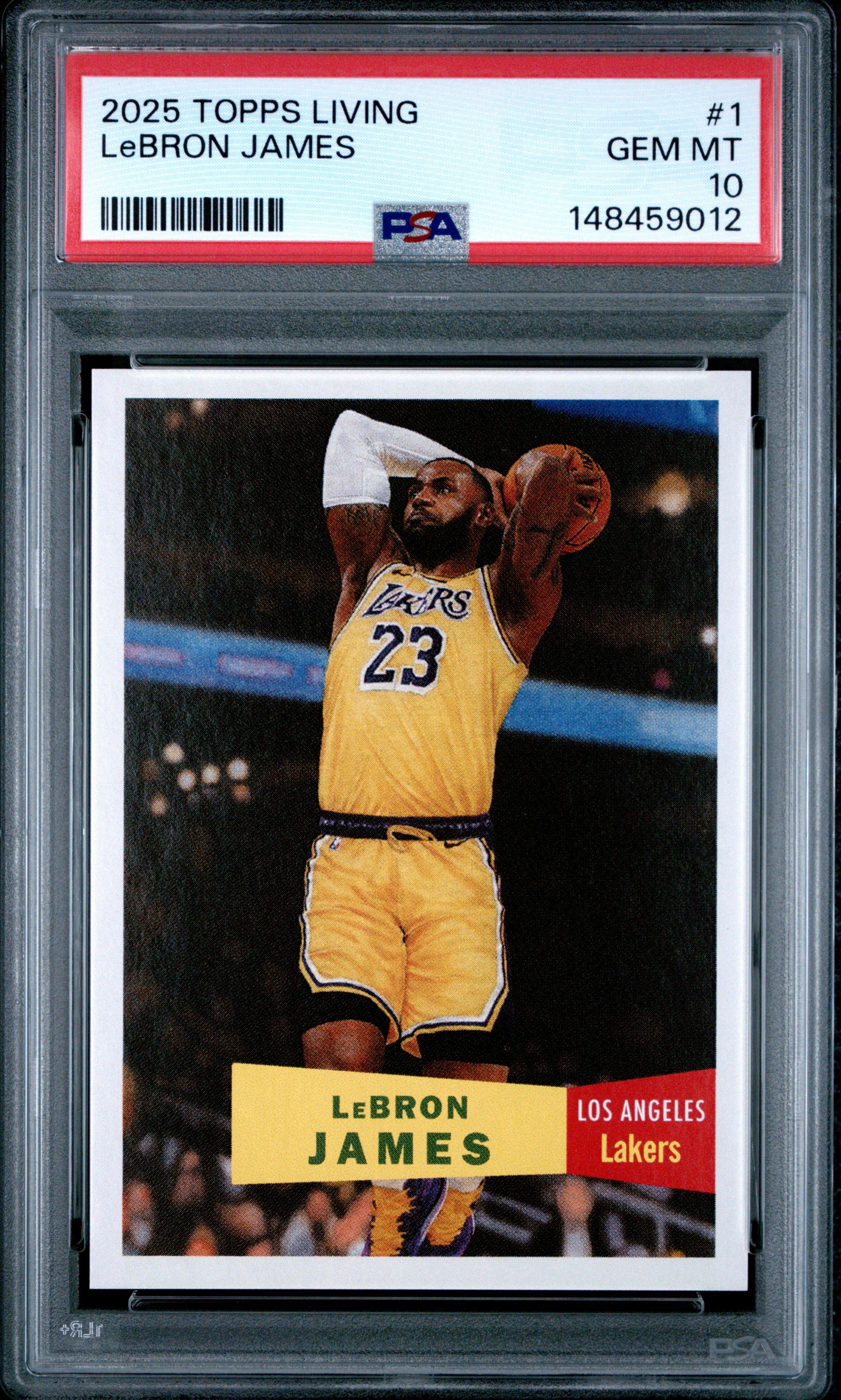 2025 Topps Living 1 Lebron James PSA 10