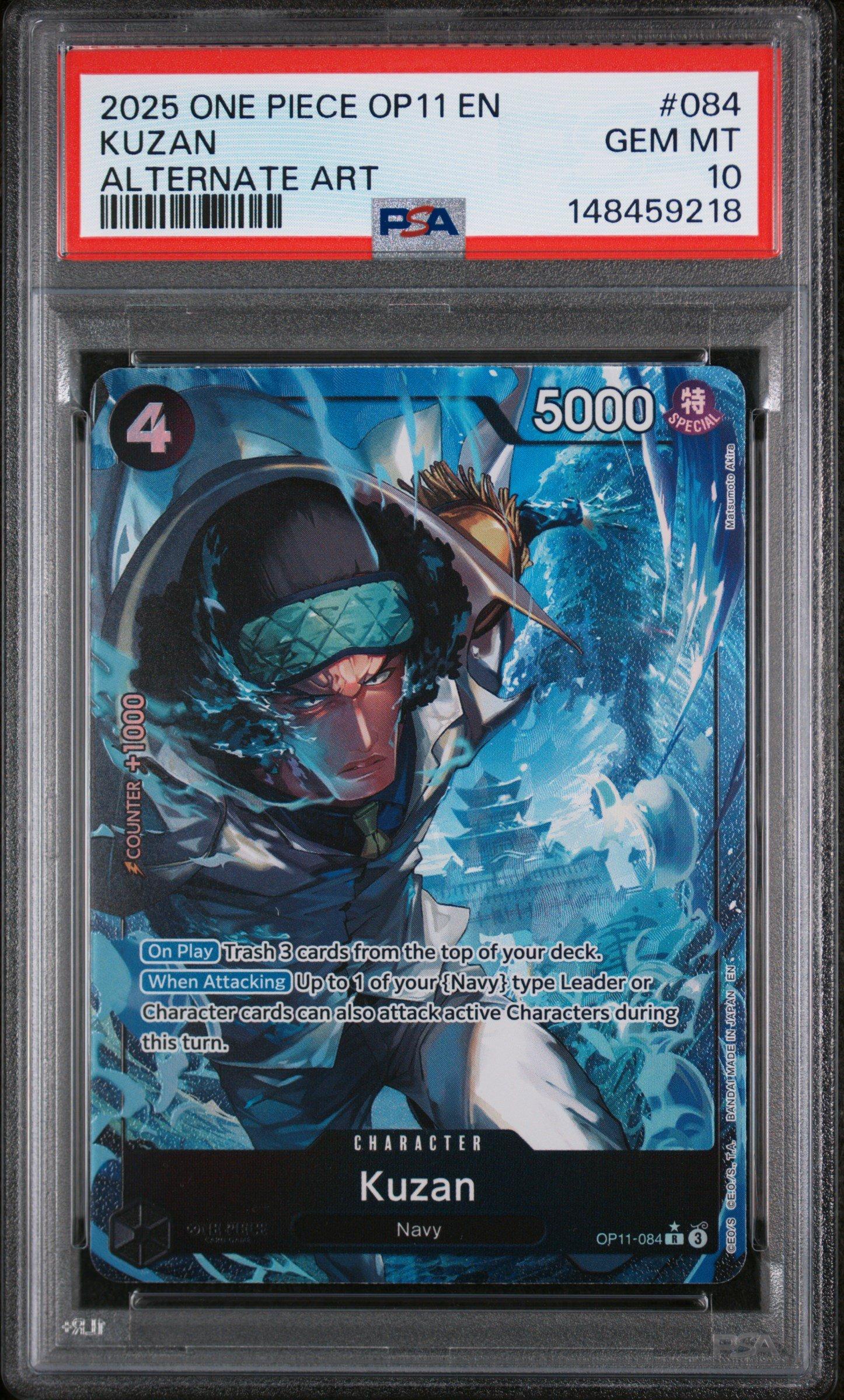 2025 One Piece Op11-a Fist Of Divine Speed 084 Kuzan Alternate Art