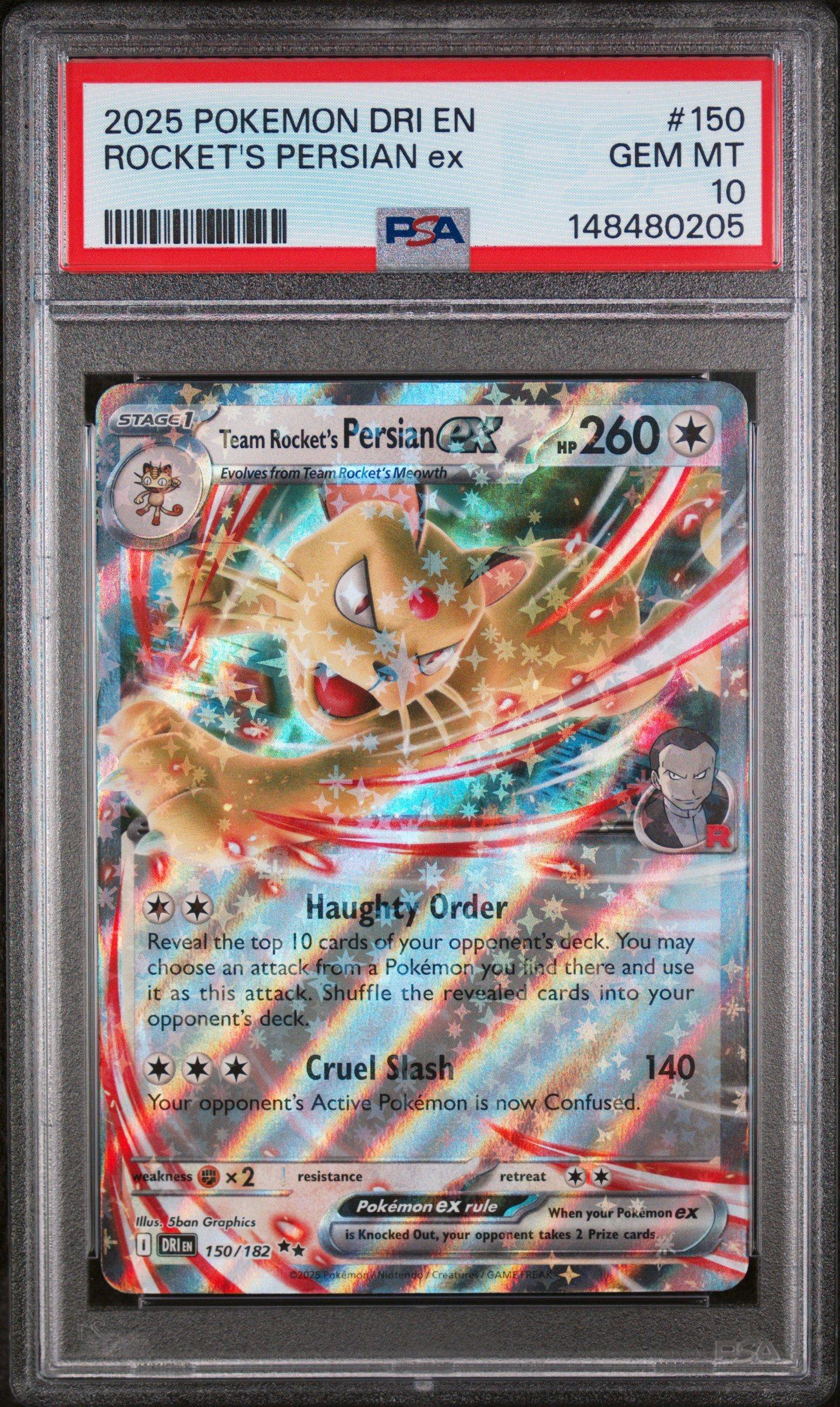 2025 Pokemon Dri En-destined Rivals 150 Team Rocket's Persian Ex