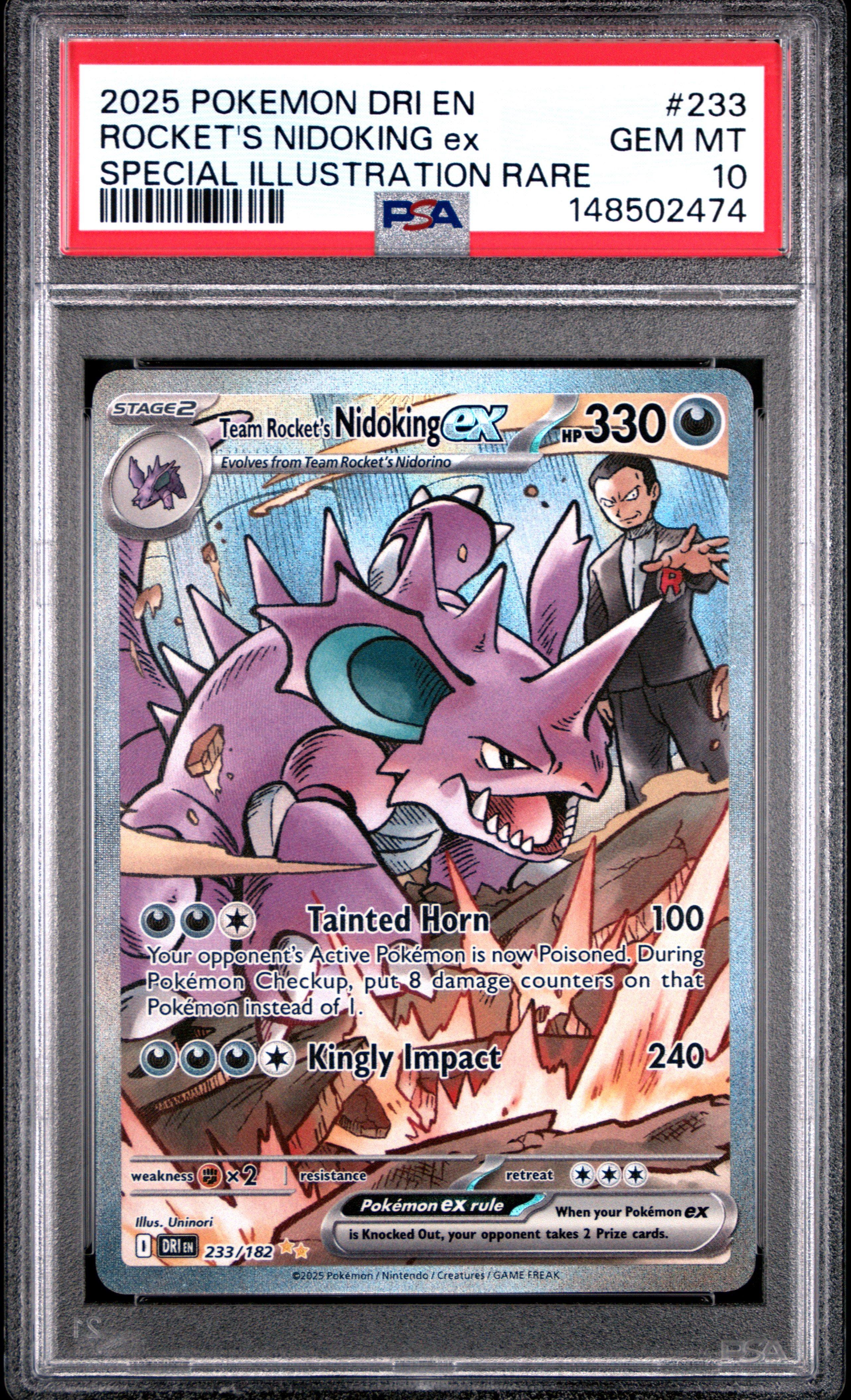 team rocket pokemon cards destined rivals Tin Commemorate your favorite tabletop game with this Team Rockets Meowth 2025 Pokemon Destined Rivals Illustration Rare #203 PSA Authenticated 9 Card Team Rocket's Mewtwo EX 213/182