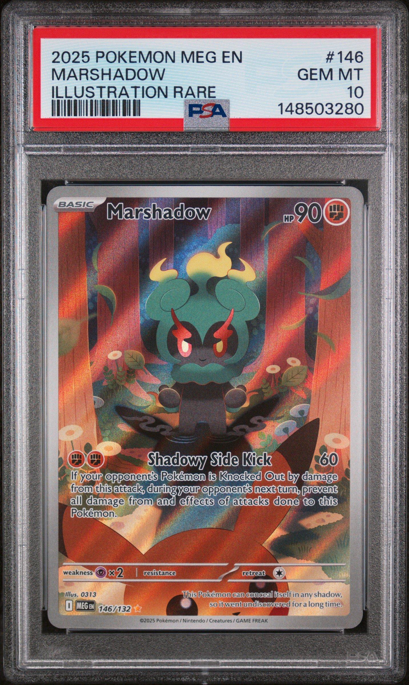 PSA10 / 2連番 マーシャドー AR MARSHADOW 2025 Pokemon Meg En-mega Evolution 146 Marshadow Illustration Rare